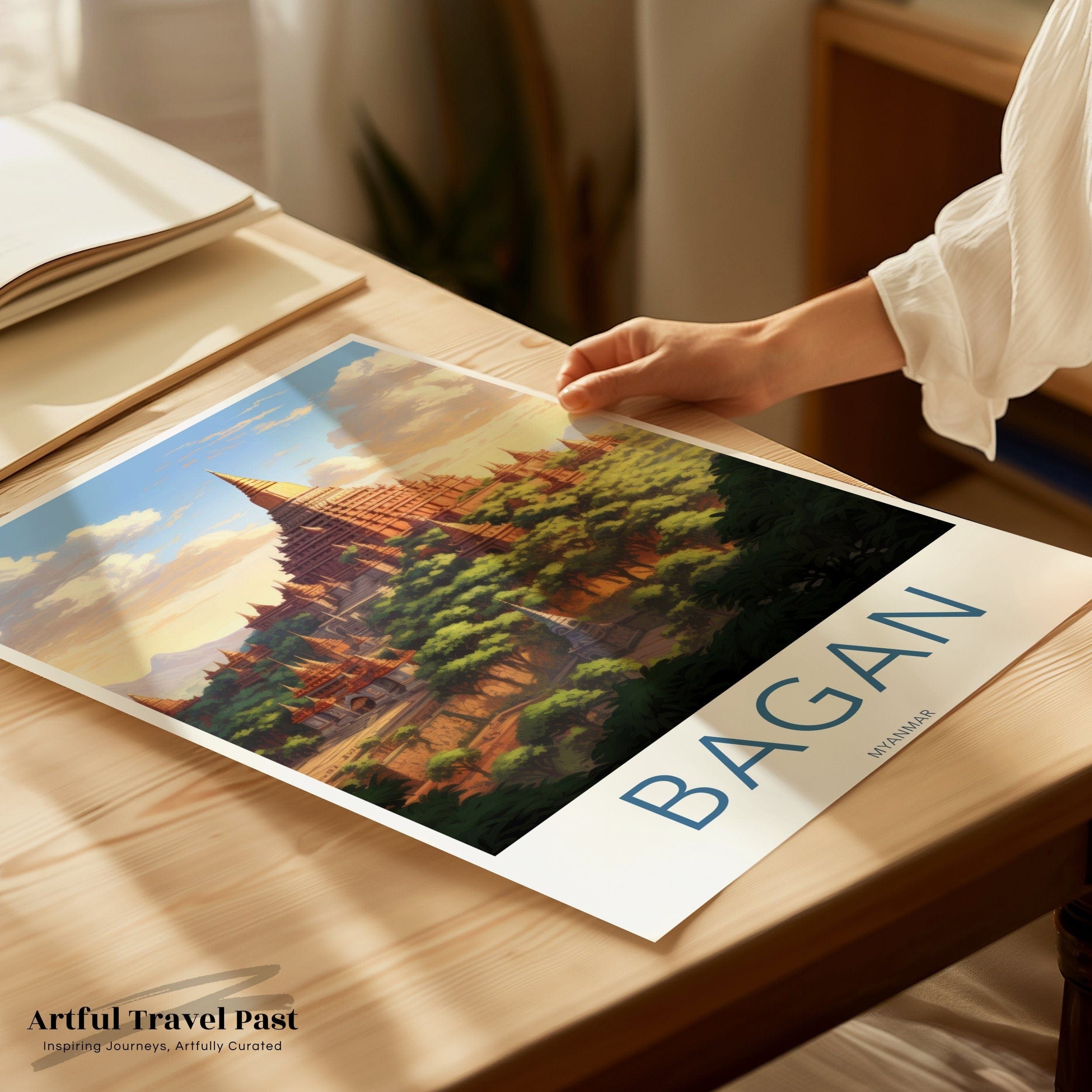 Wall Art Bagan Poster | Myanmar Wall Art | Asia Decor