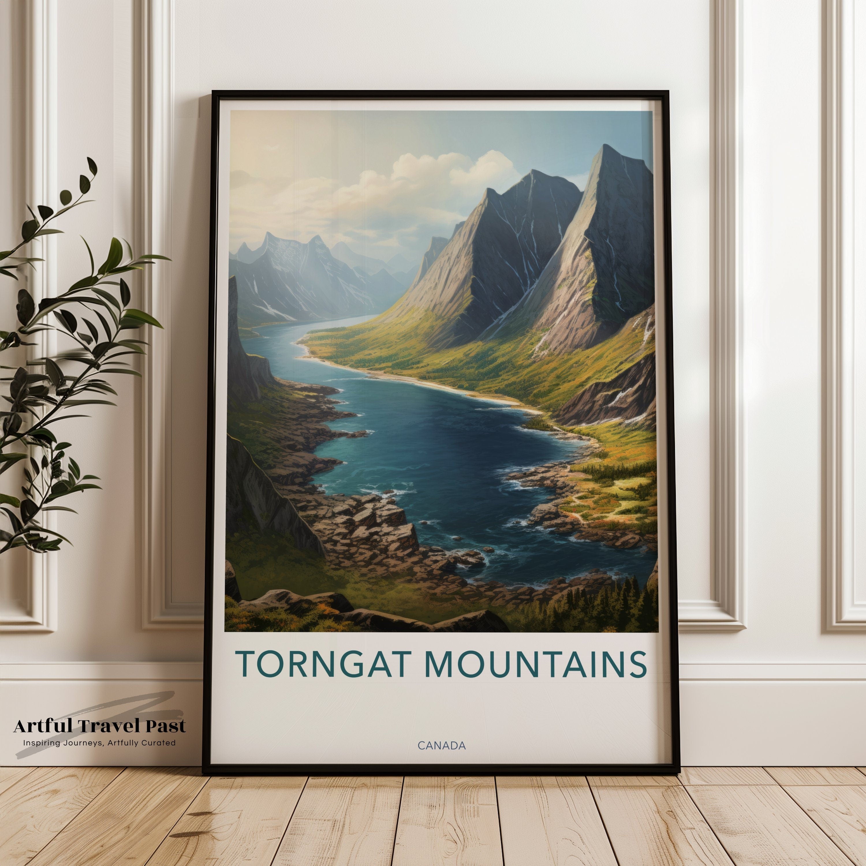 Torngat Mountains Wall Art, Canada Scenic Art, Mountain Landscape Print, Nature Wall Decor, Beautiful Mountain Range Poster