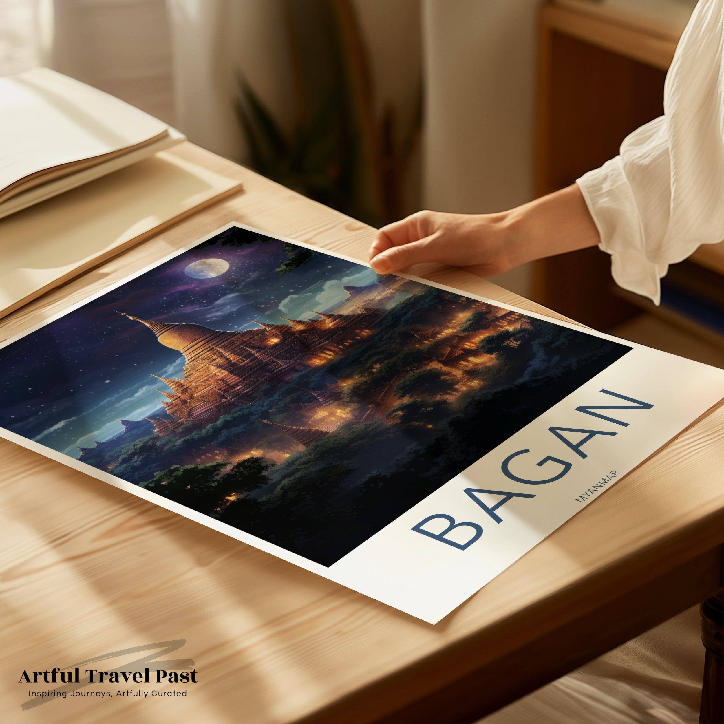 Wall Art Enchanting Bagan Poster | Myanmar Wall Art | Asia Decor