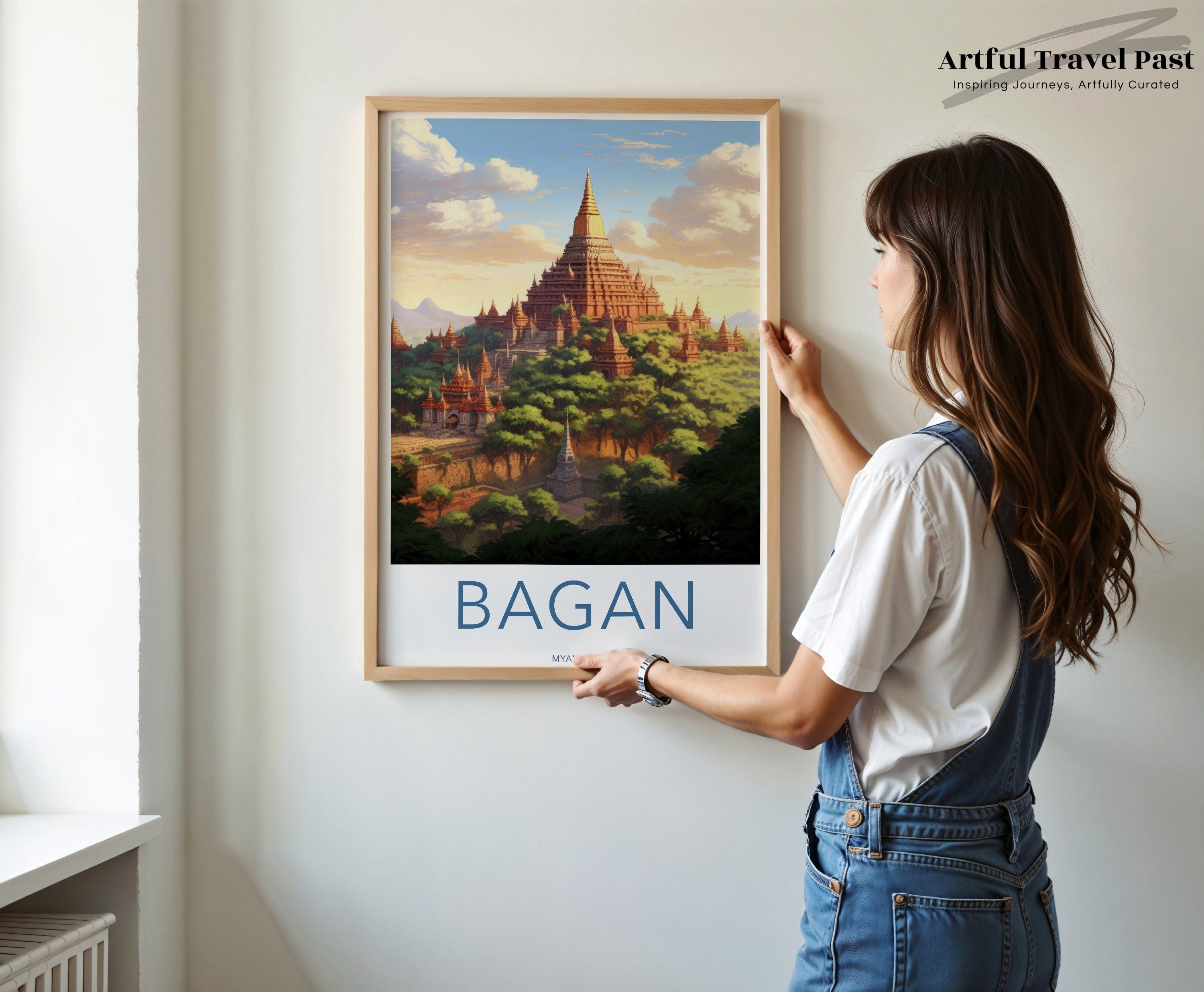 Wall Art Bagan Poster | Myanmar Wall Art | Asia Decor