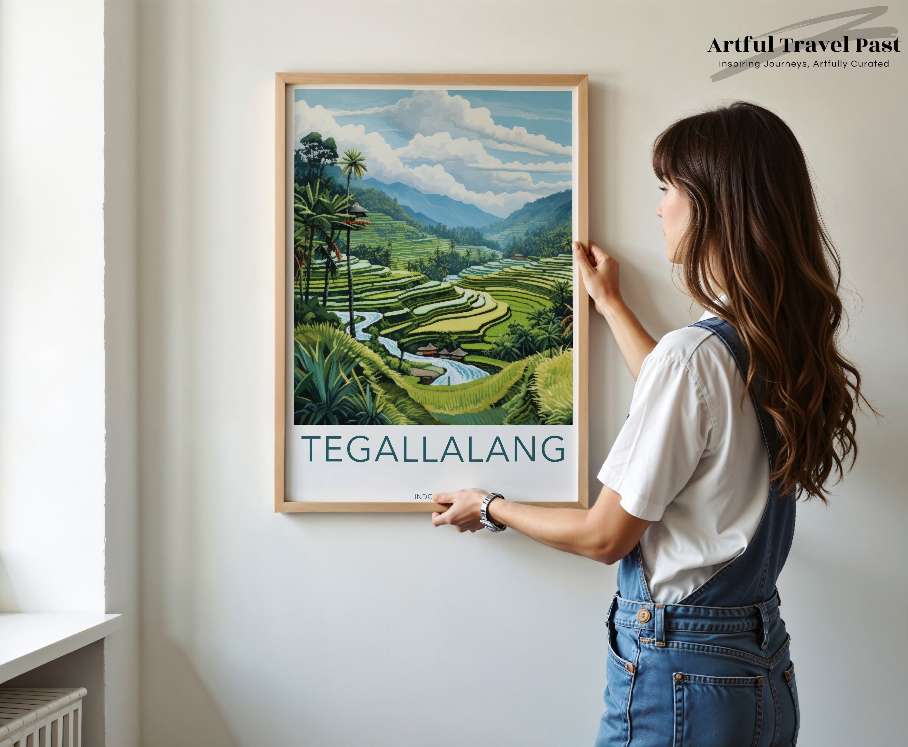 Tegallalang Rice Terraces Wall Art, Bali Scenic Landscape Print, Indonesian Travel Decor, Southeast Asia Nature Photography