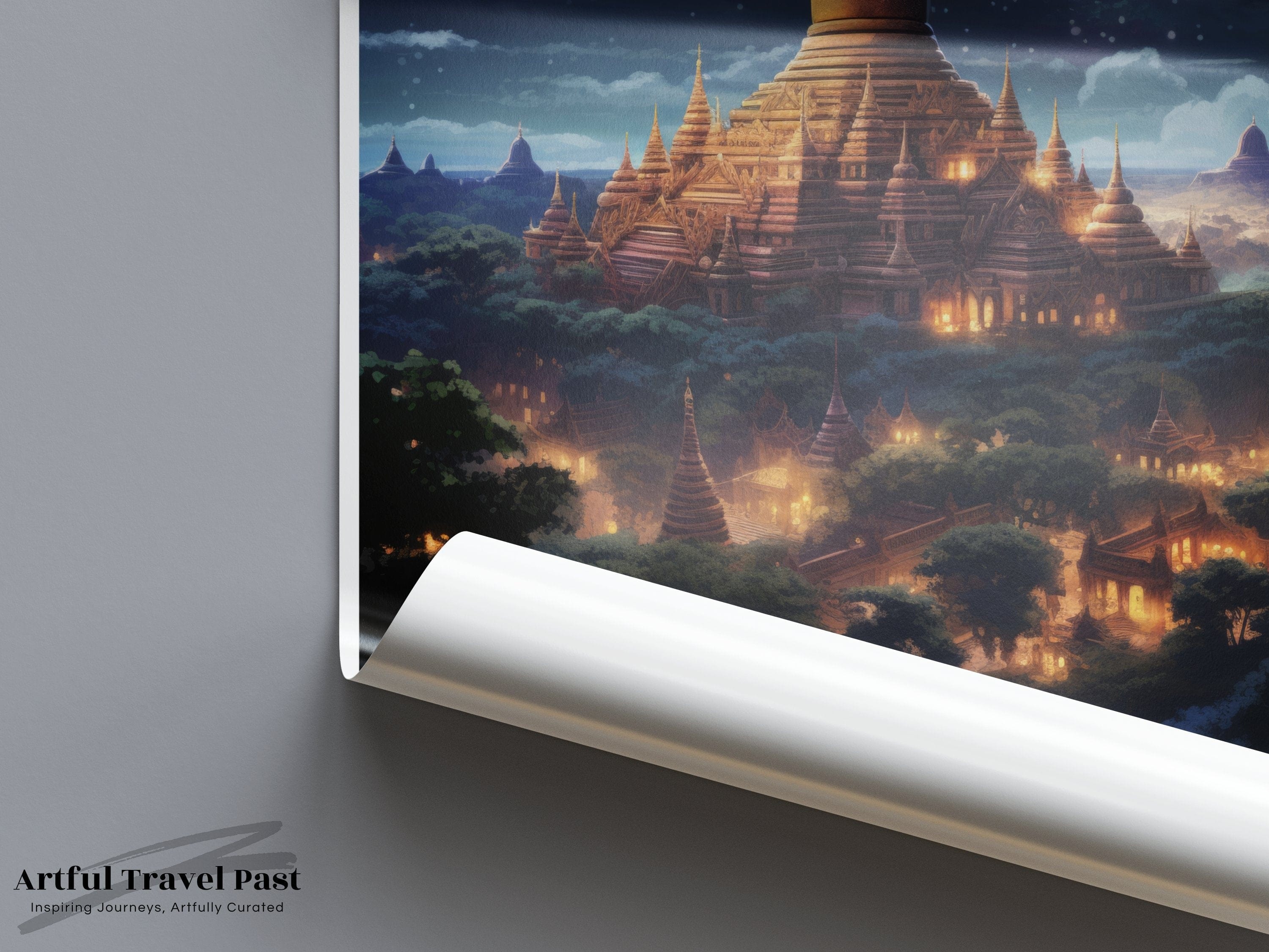 Wall Art Enchanting Bagan Poster | Myanmar Wall Art | Asia Decor