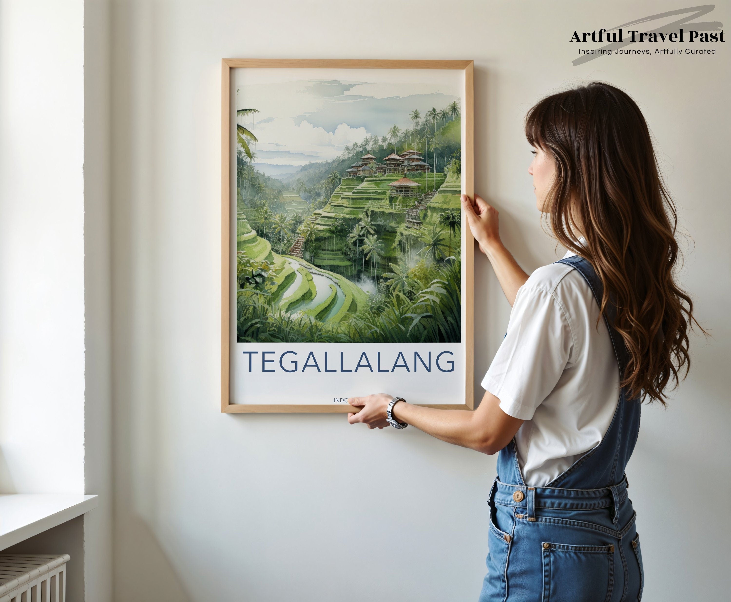 Tegallalang Rice Terraces Wall Art, Bali Indonesia Print, Scenic Landscape Poster, Tropical Travel Decor, Nature Inspired Artwork