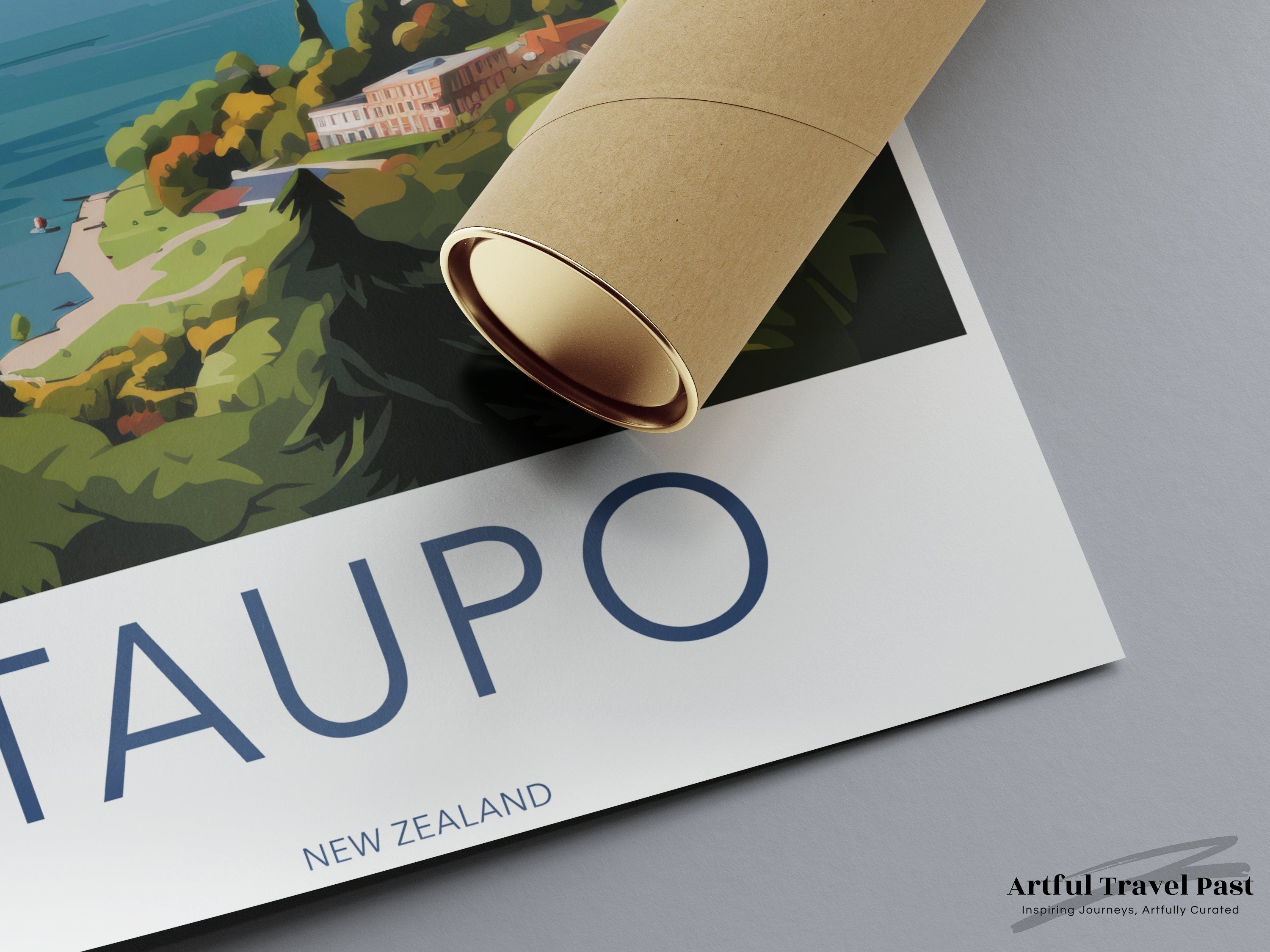 Taupo New Zealand Wall Art, Travel Poster Print, Scenic Landscape, Home Decor, Wall Decor, Living Room Art, Office Art, Gift Idea