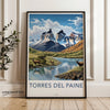 Torres Del Paine Wall Art, Chilean Patagonian Wilderness Landscape, Home Decor, Scenic Nature Print, Mountain Poster, Wildlife Artwork