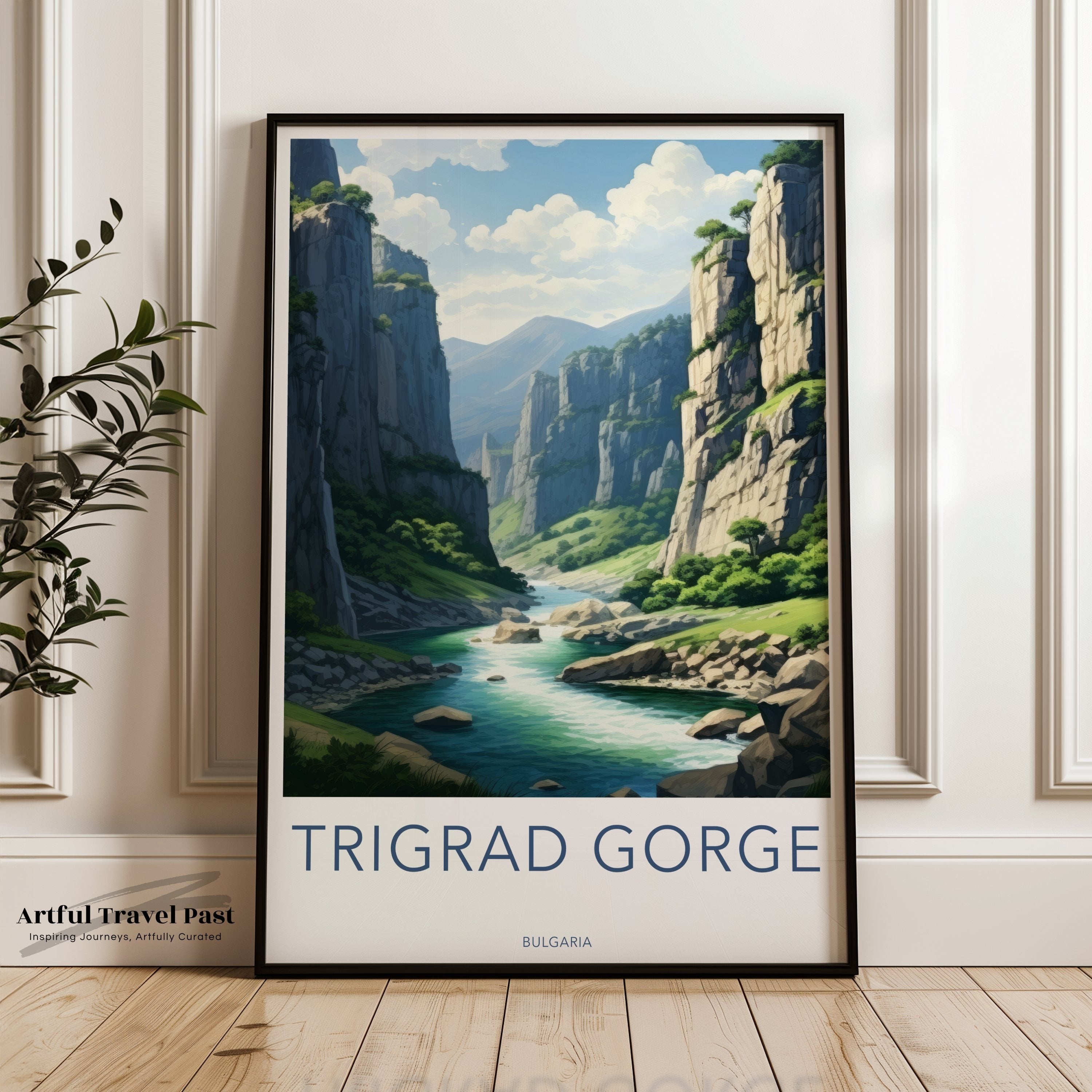 Trigrad Gorge Wall Art, Bulgarian Nature Print, Landscape Photography, Scenic Wall Decor, Mountains and Rivers Art, Travel Art Print