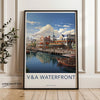 VandA Waterfront Wall Art, South Africa Scenic Print, Waterfront Cape Town, Vibrant Harbor Artwork, Urban Coastal Landscape Decor