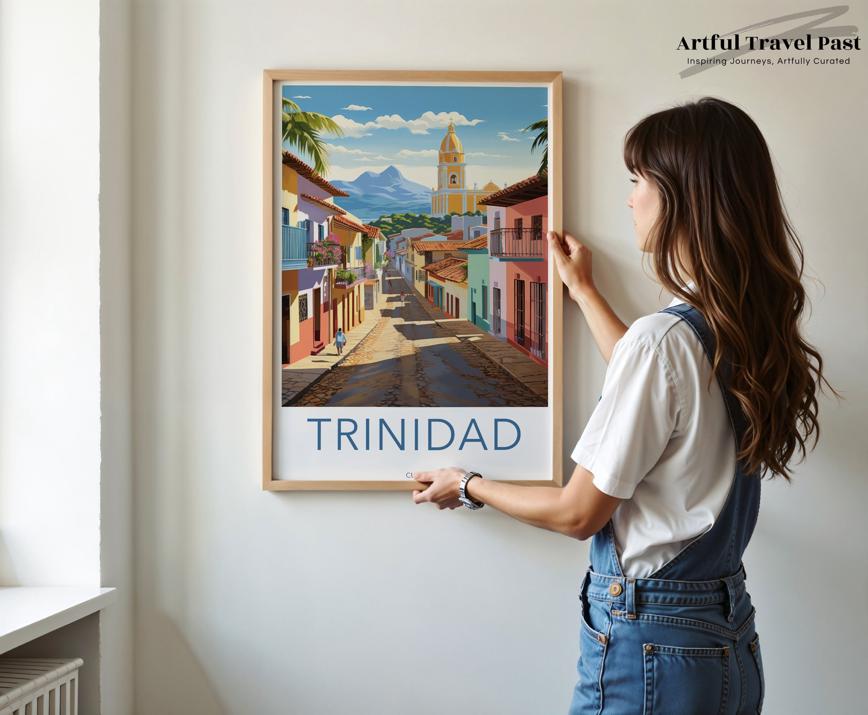 Trinidad Wall Art, Colorful Cuban Streets Poster, Historic Architecture Print, Vibrant Cityscape Decor, Travel Lover Gift