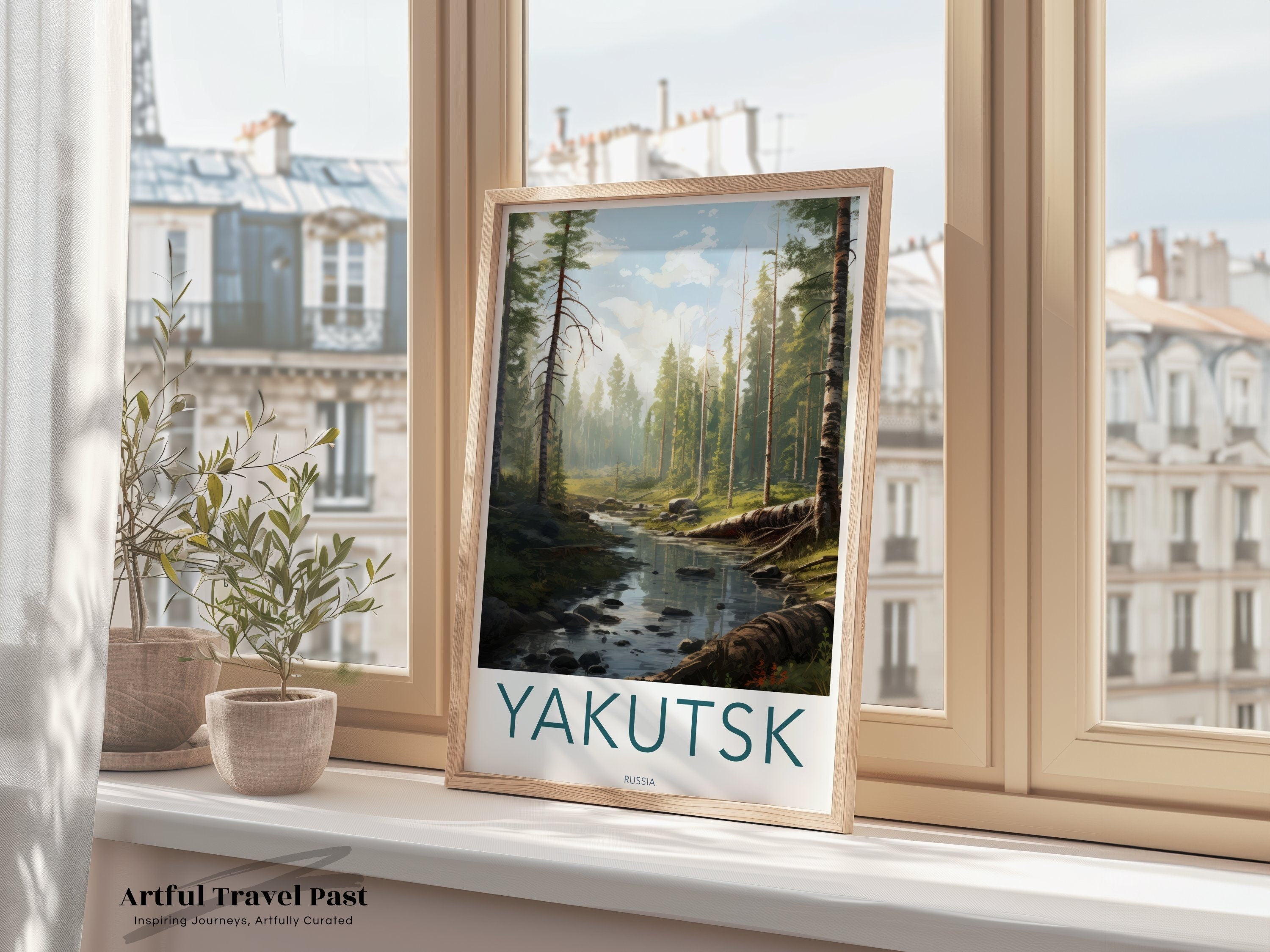 Yakutsk Wall Art, Natural Forest Print, Tranquil Landscape, Wall Decor, Scenic Photography, Home Decoration, Nature Poster