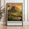 Drakensberg Wall Art, South Africa Landscape Poster, Scenic Nature Print, Mountain View Decoration, Home Wall Decor, Travel Art