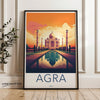 Wall Art Agra Poster | Taj Mahal Print | India Wall Art