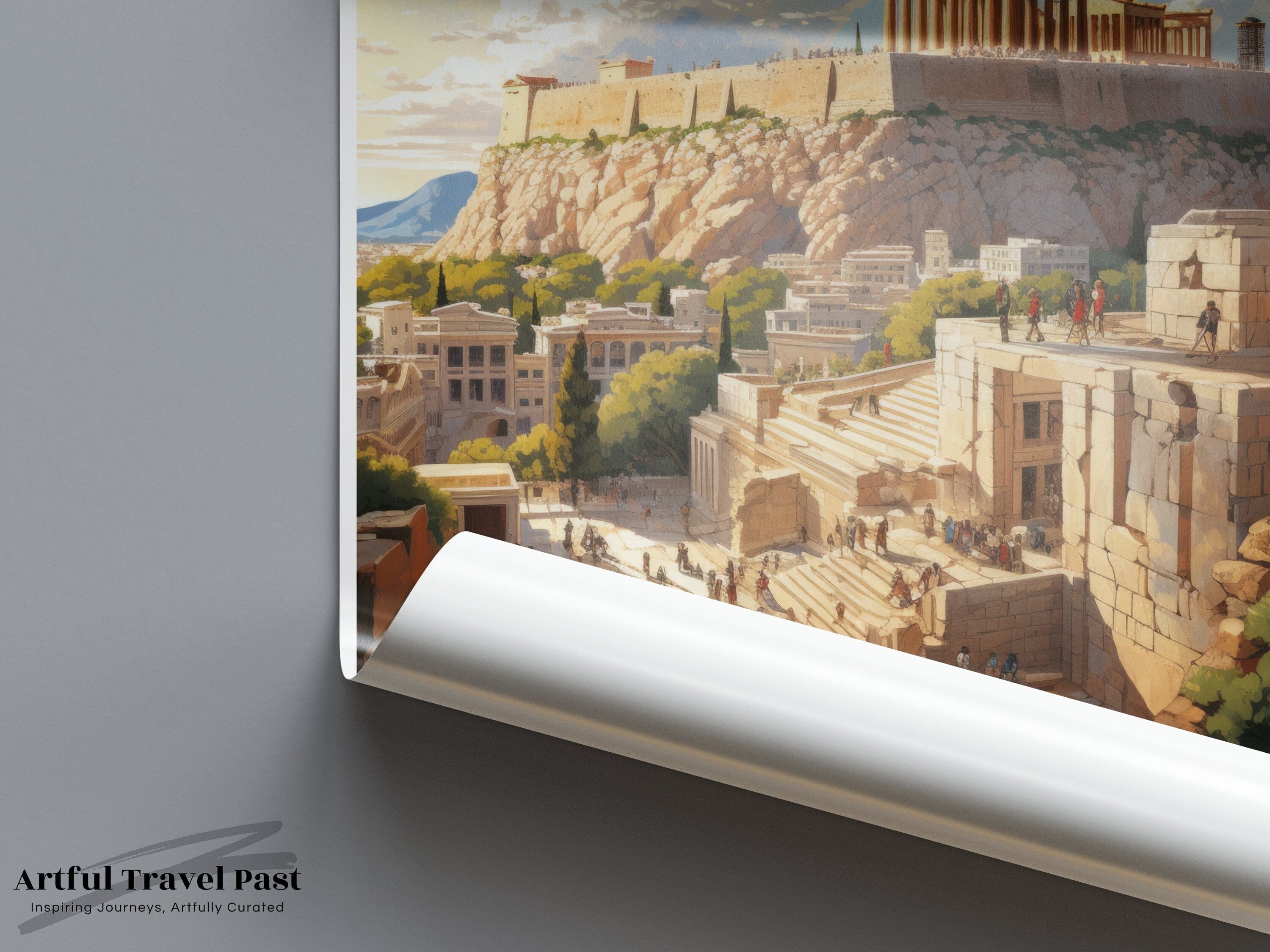 Wall Art Athens Acropolis Poster | Greek Heritage Print | Greece Wall Art