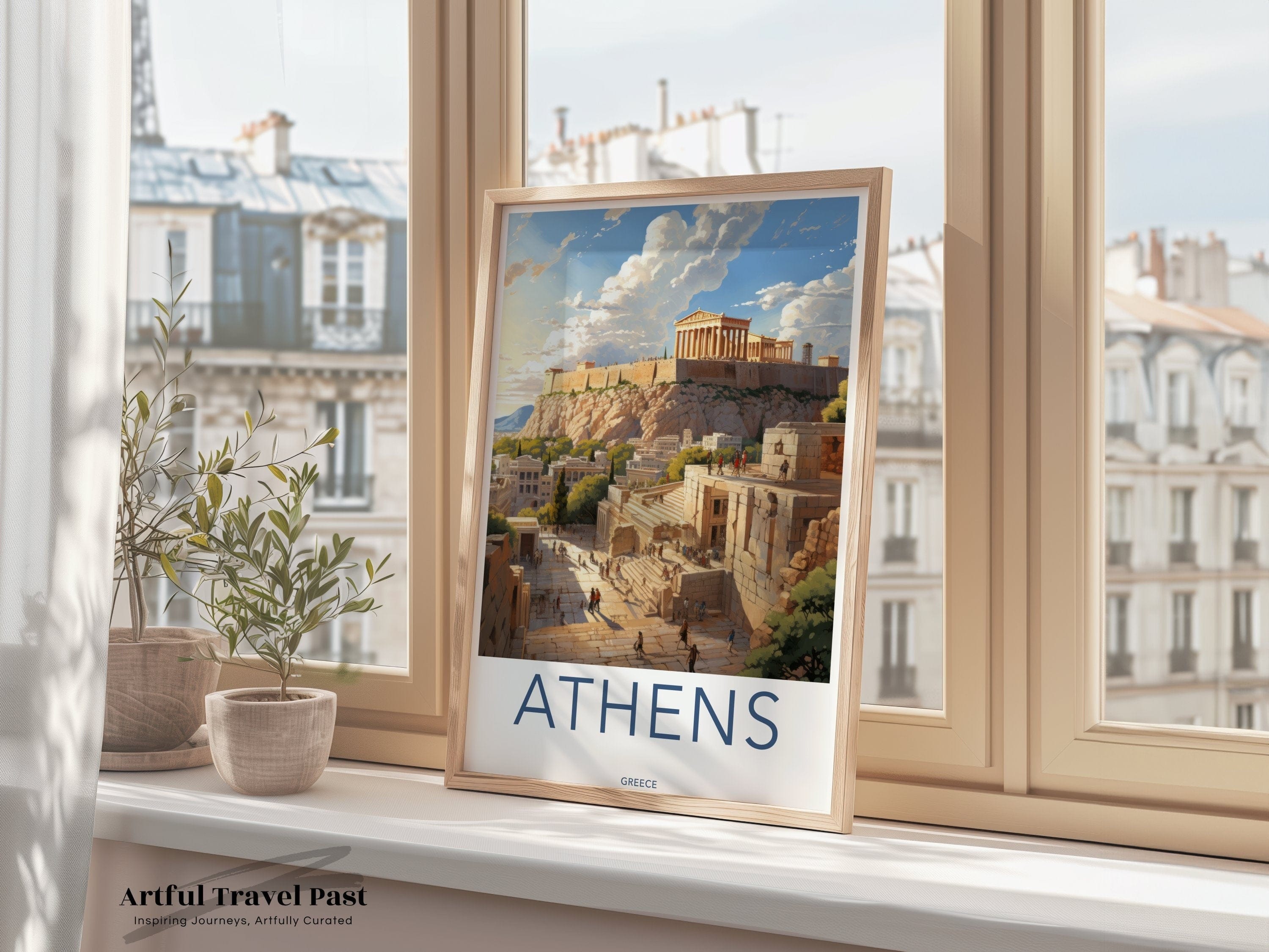 Wall Art Athens Acropolis Poster | Greek Heritage Print | Greece Wall Art