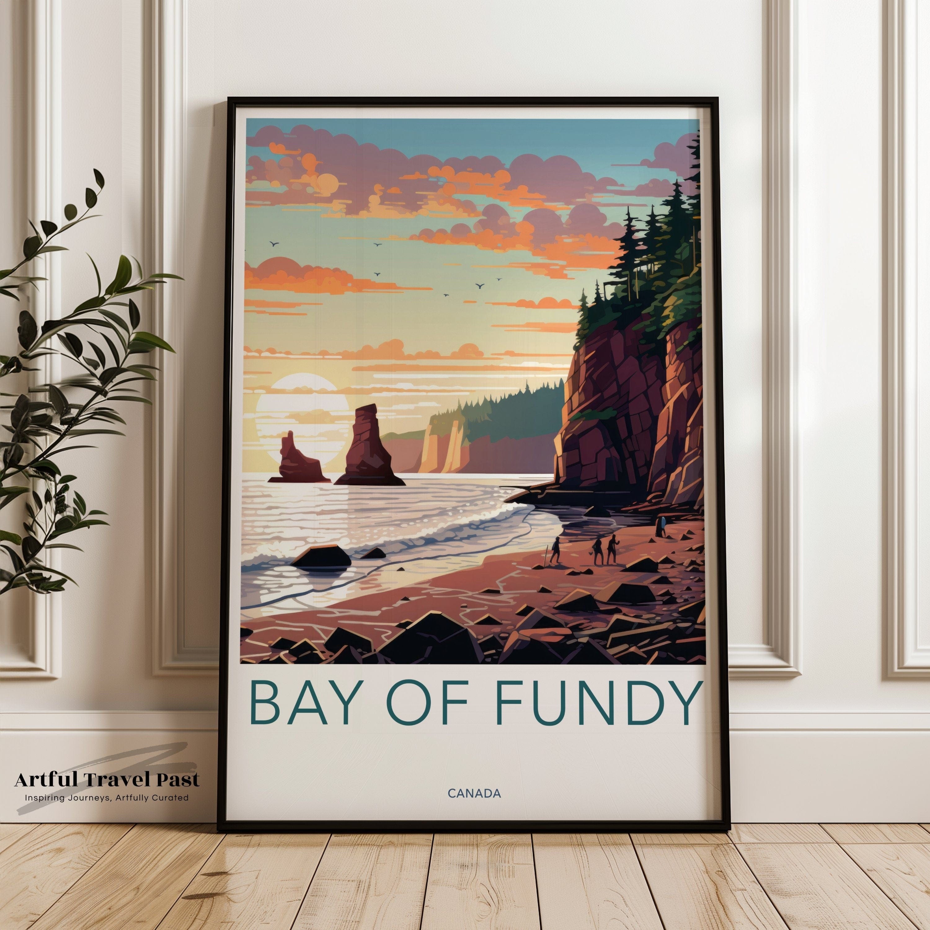 Wall Art Bay of Fundy Poster | Coastal Sunset | Canada Wall Art