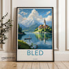 Wall Art Bled Poster | Slovenia Wall Art | Eastern Europe Decor