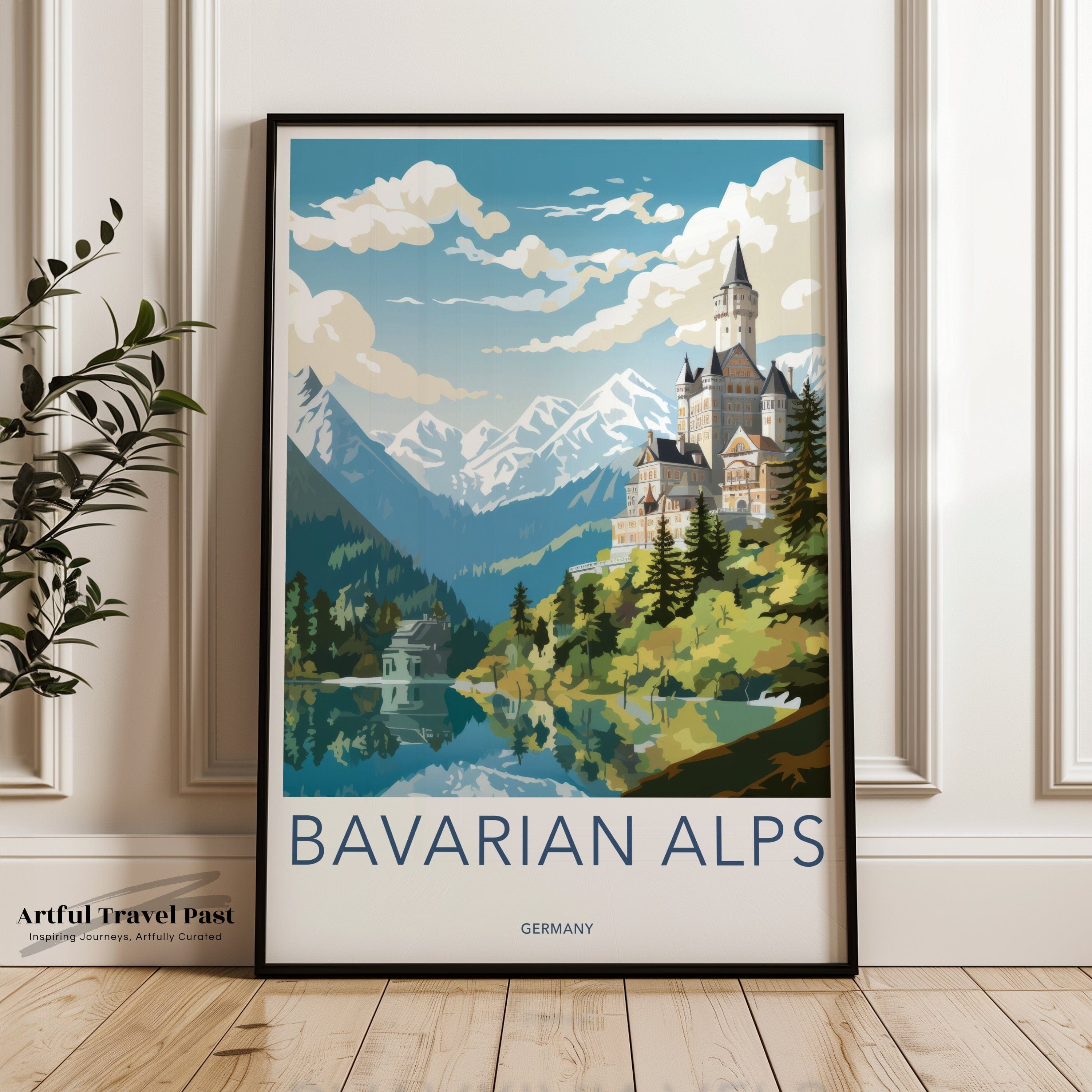 Wall Art Bavarian Alps Poster | Germany Wall Art | Europe Decor