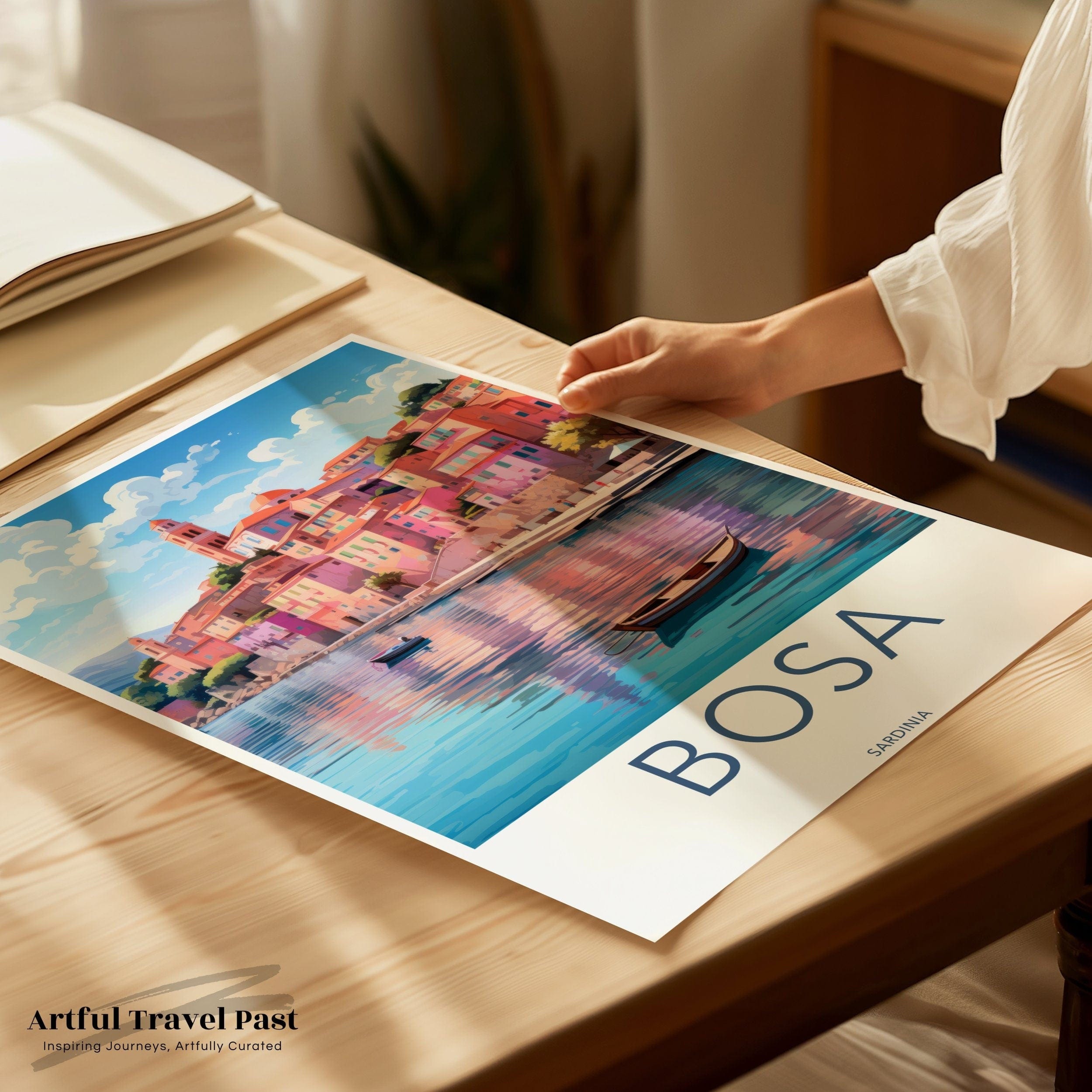 Wall Art Bosa Poster | Sardinia Italy Wall Art | Europe Decor