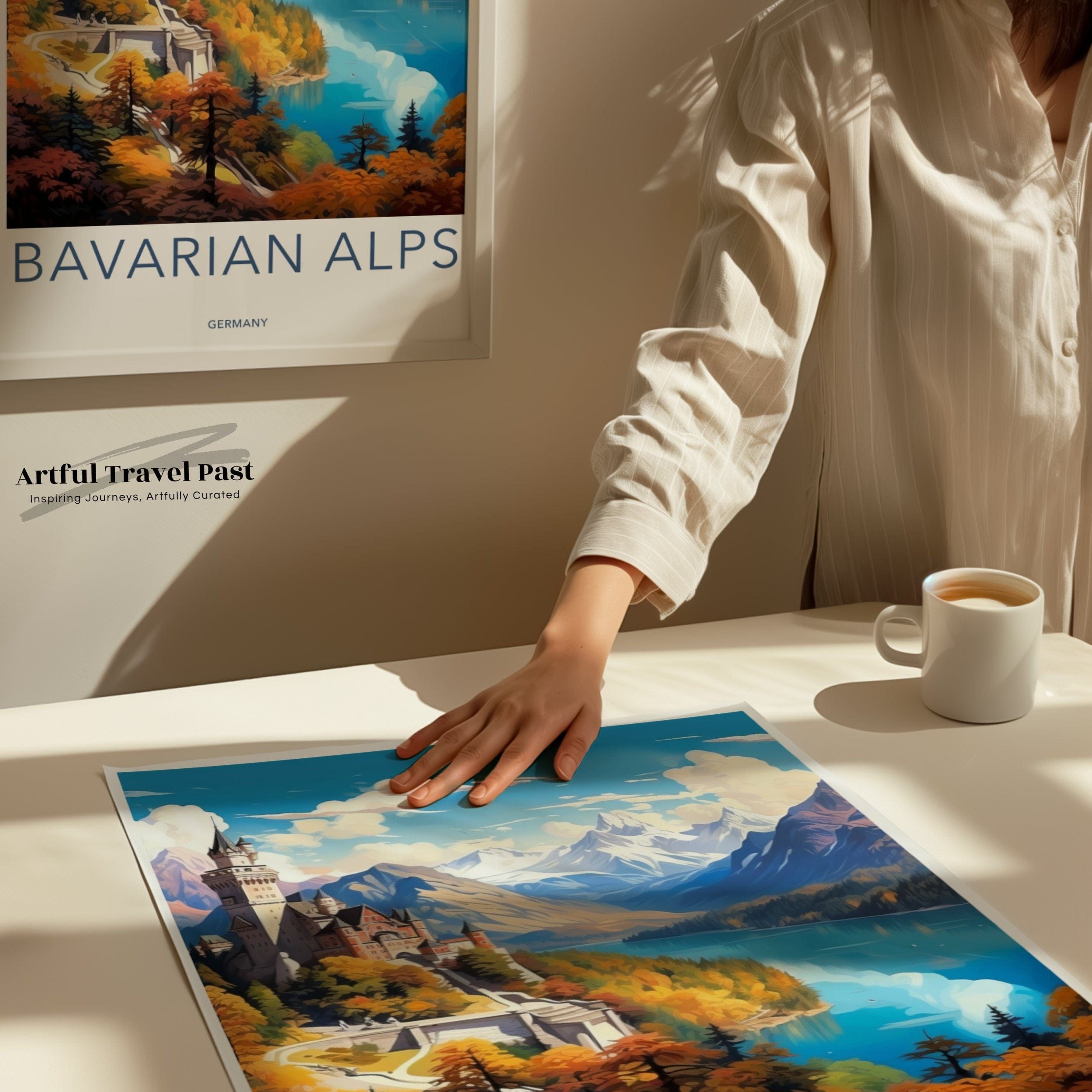 Wall Art Bavarian Alps Poster | Neuschwanstein Castle | Germany Wall Art