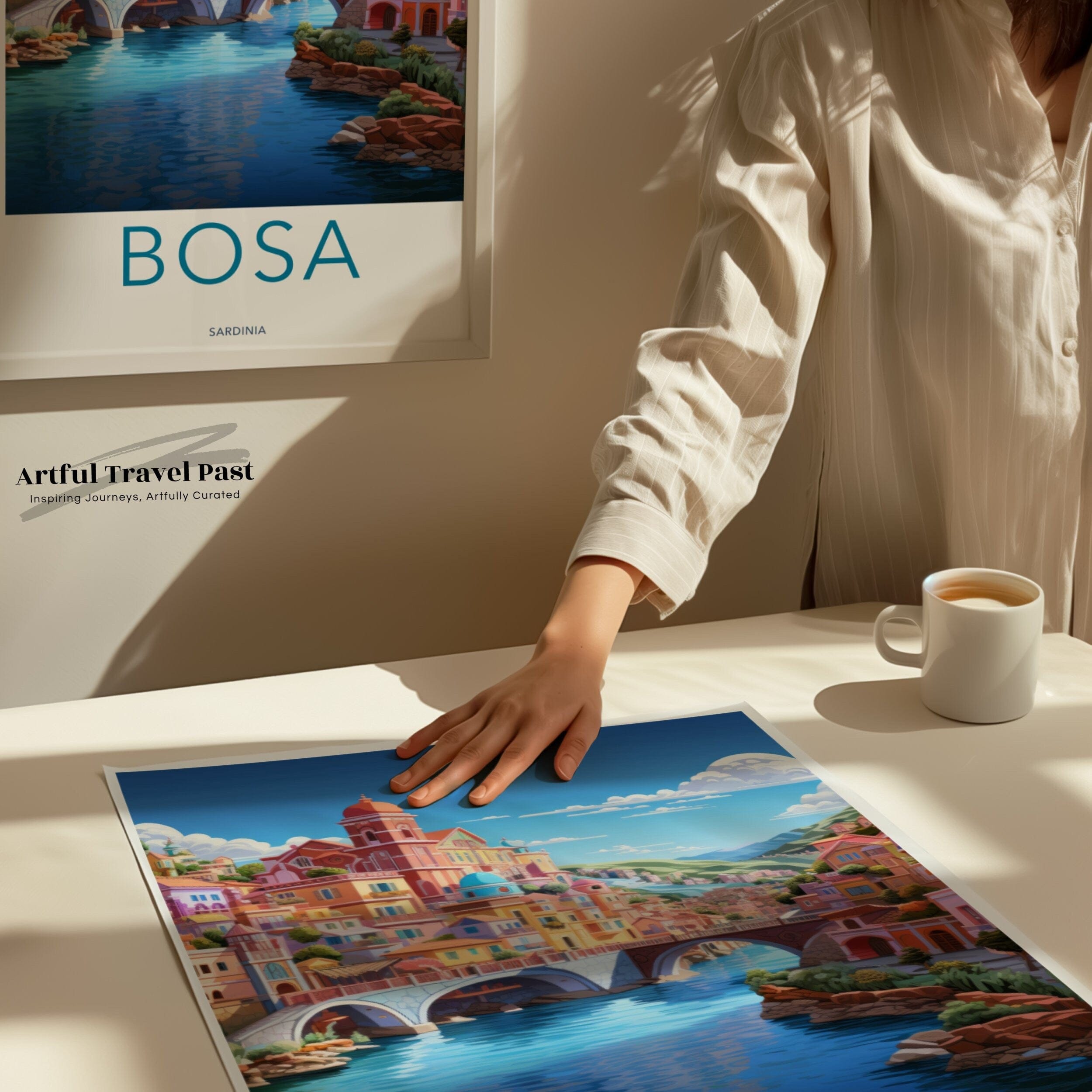 Wall Art Bosa Poster |  Sardinia Riviera | Italy Wall Art