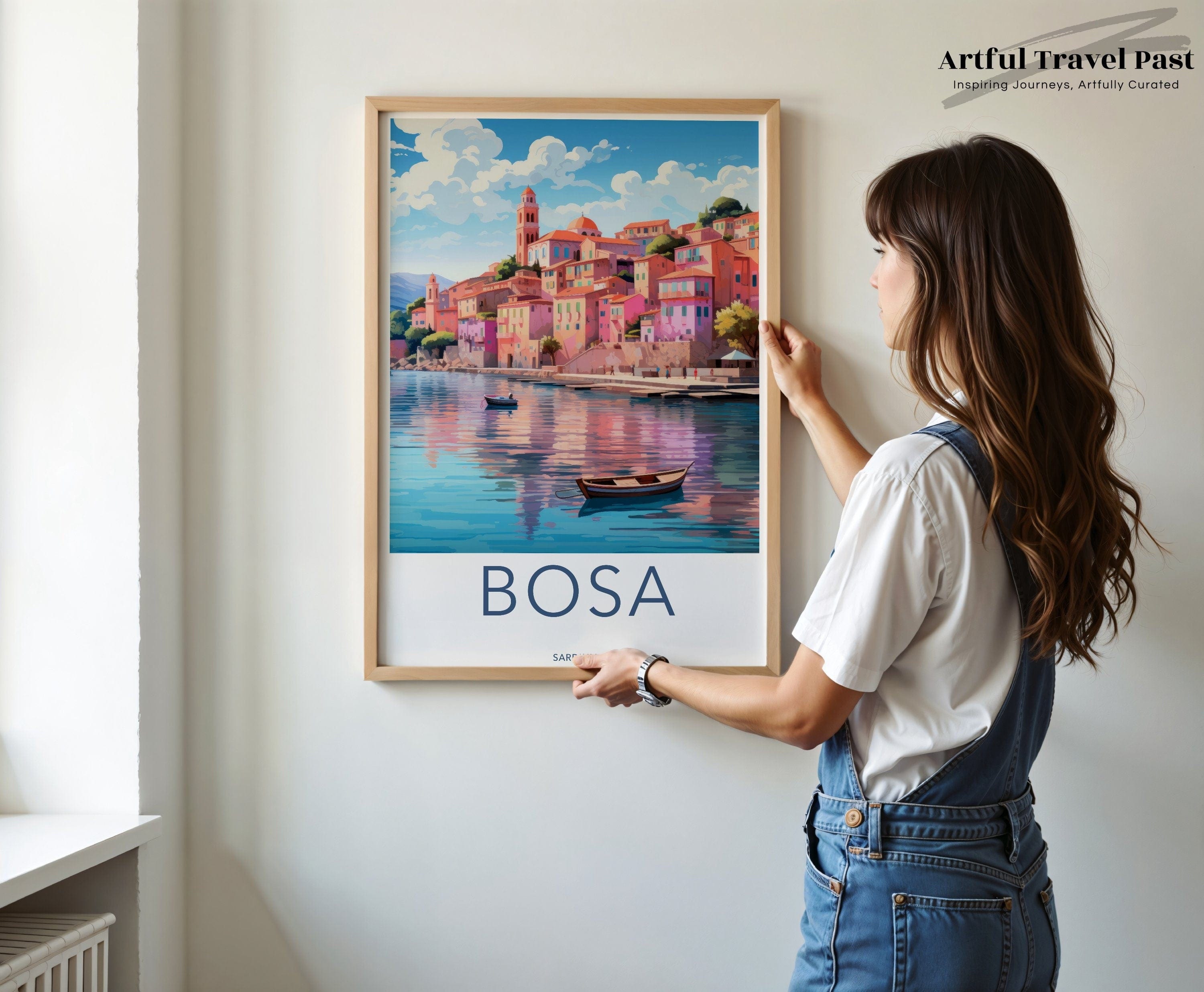 Wall Art Bosa Poster | Sardinia Italy Wall Art | Europe Decor