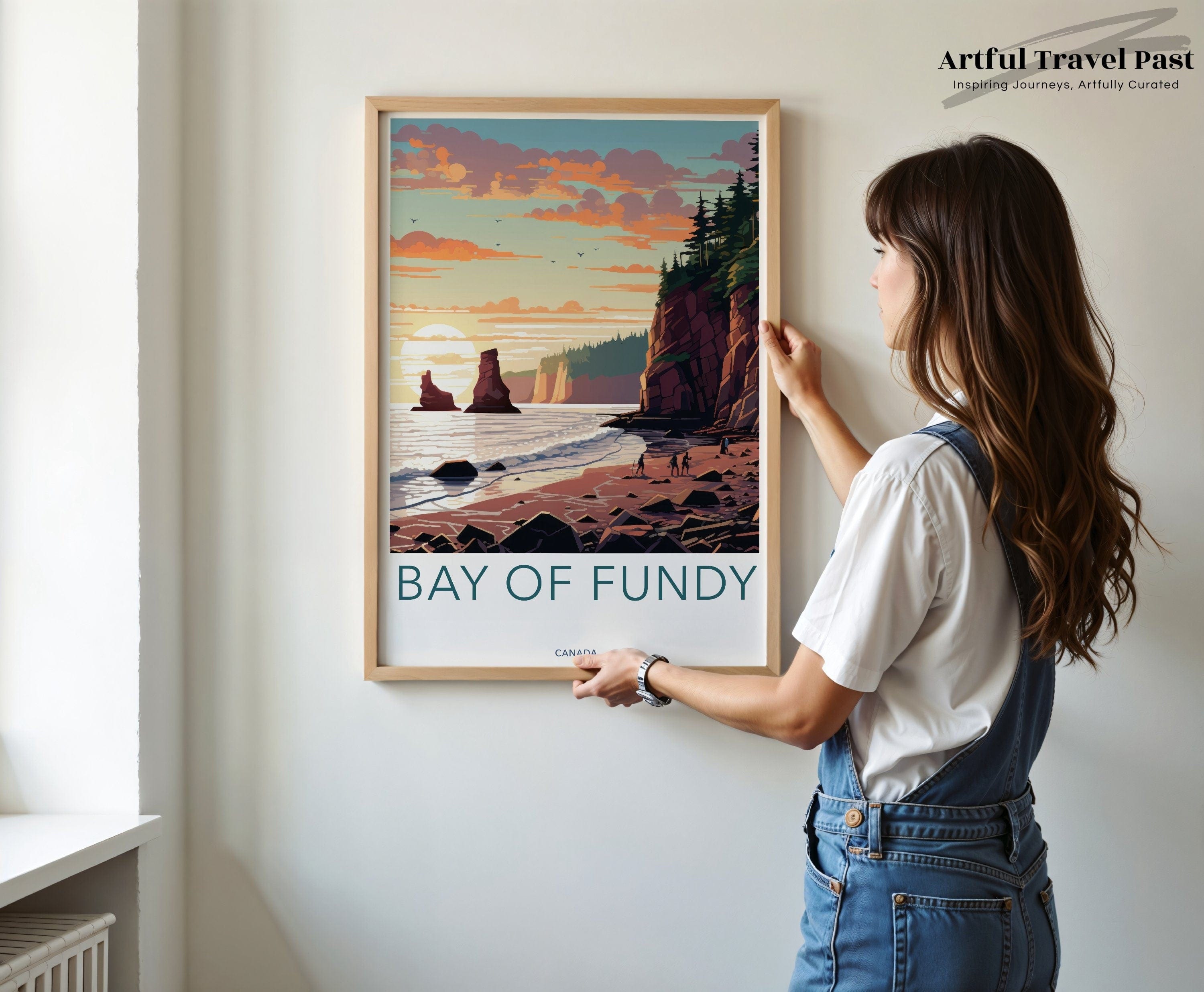 Wall Art Bay of Fundy Poster | Coastal Sunset | Canada Wall Art