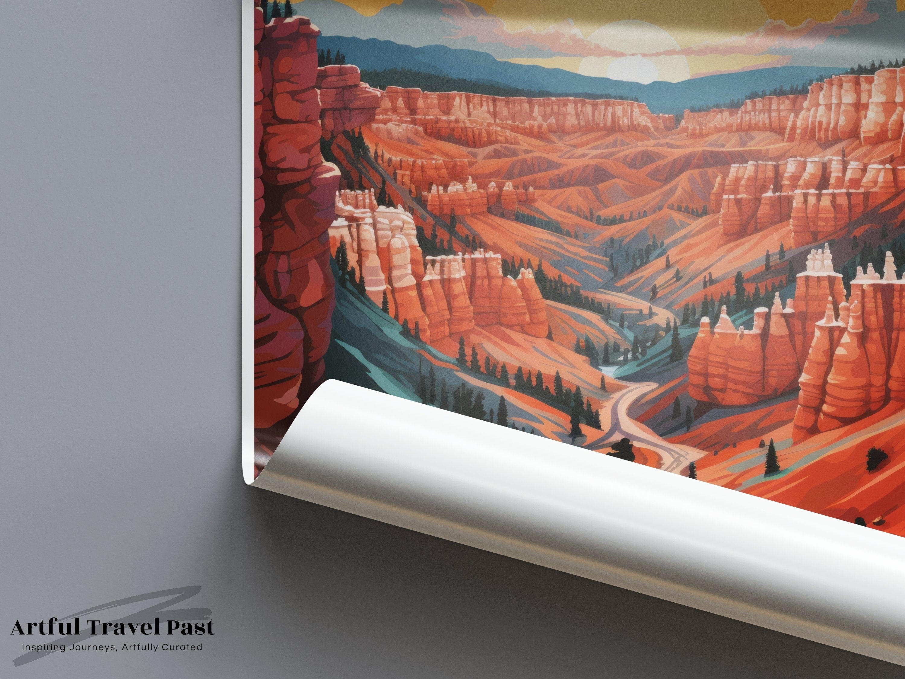 Wall Art Bryce Canyon Poster | Canyon Sunset Print | USA Wall Art