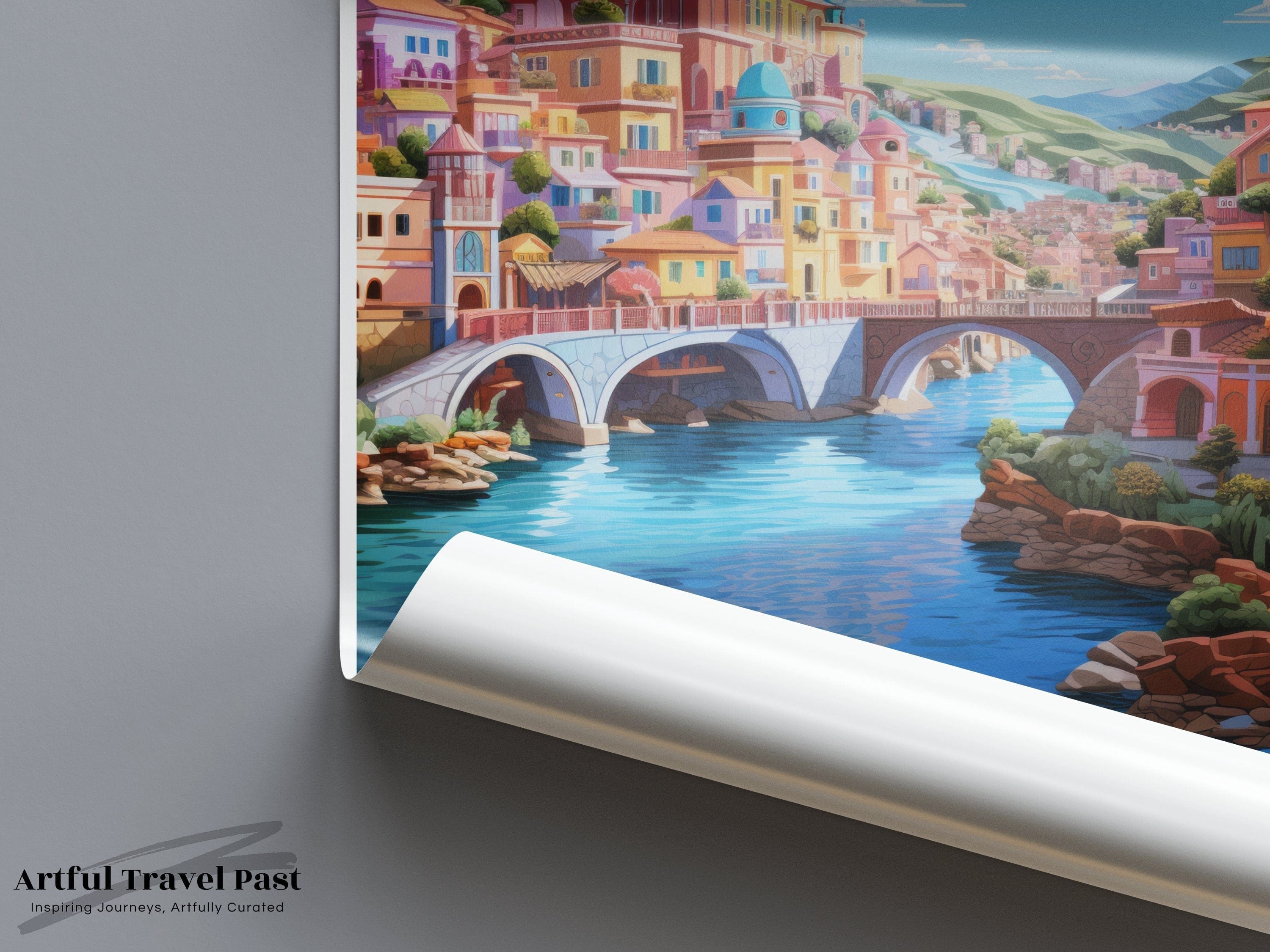 Wall Art Bosa Poster |  Sardinia Riviera | Italy Wall Art