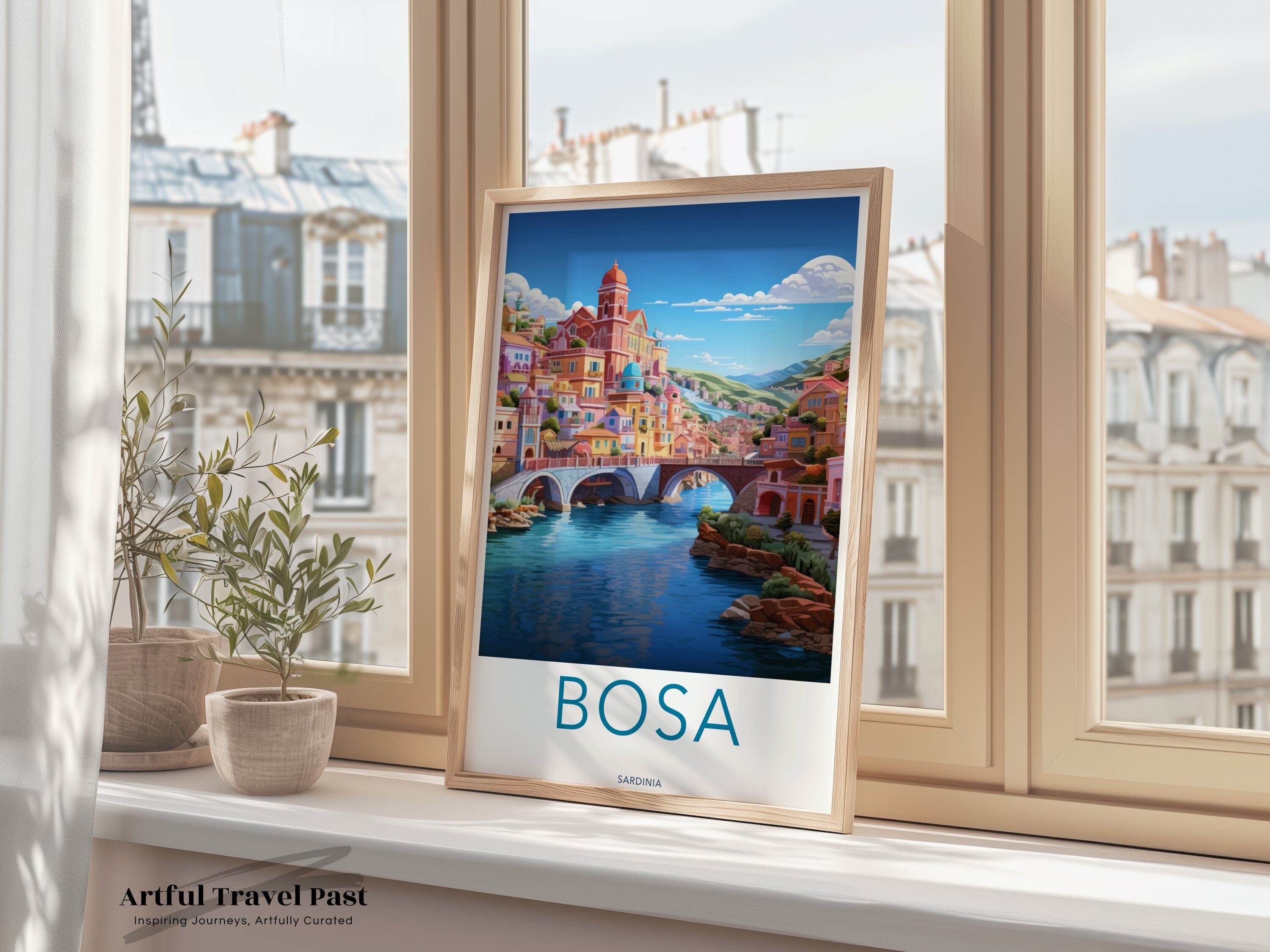 Wall Art Bosa Poster |  Sardinia Riviera | Italy Wall Art