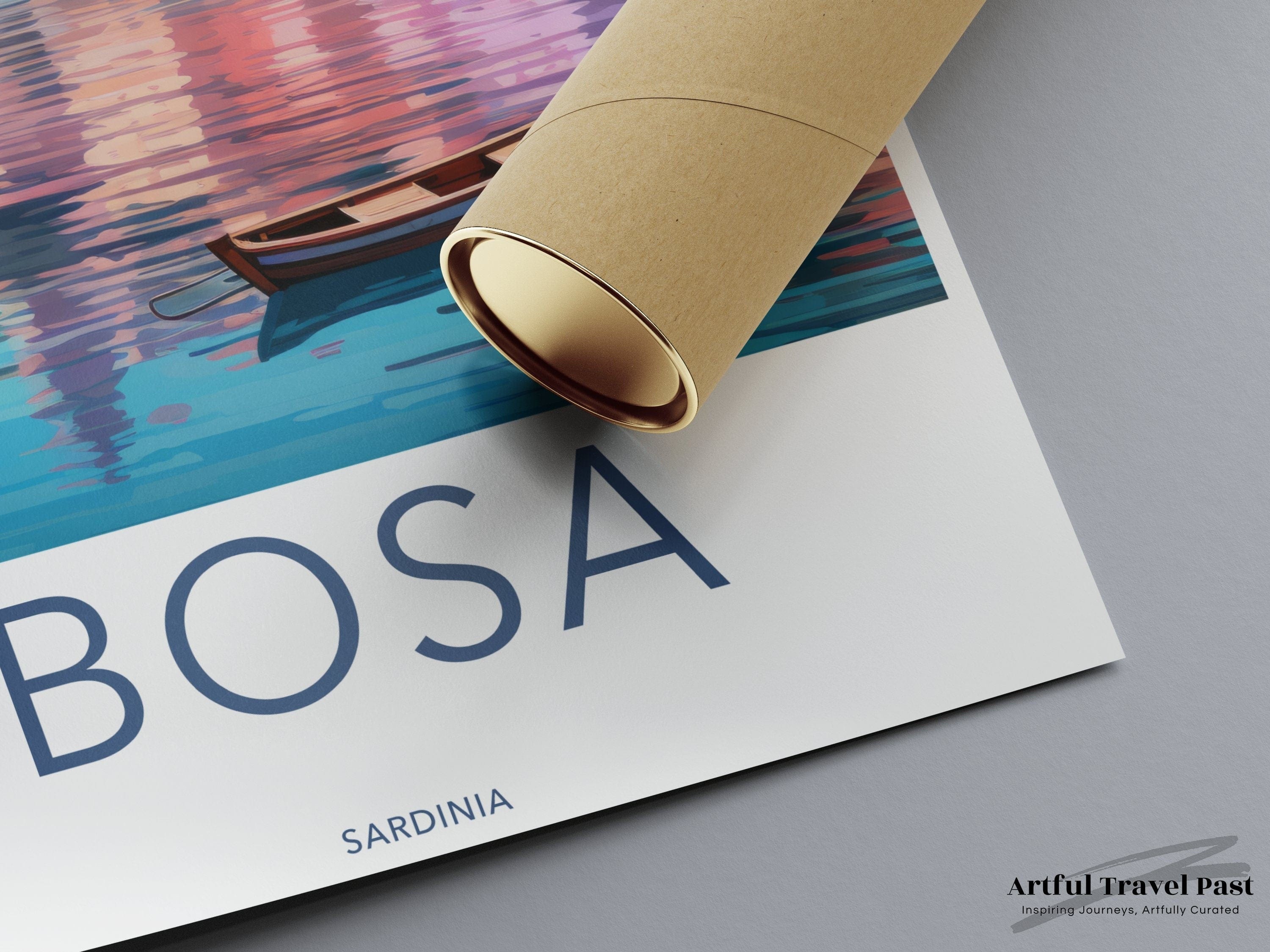 Wall Art Bosa Poster | Sardinia Italy Wall Art | Europe Decor