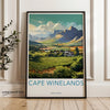 Wall Art Cape Winelands Vineyards Poster | South Africa Wall Art