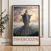 Swiebodzin Wall Art, Polish Landmark, Christ the King Statue, Scenic Poland Print, Unique Home Decor, Travel Souvenir, Wall Hanging