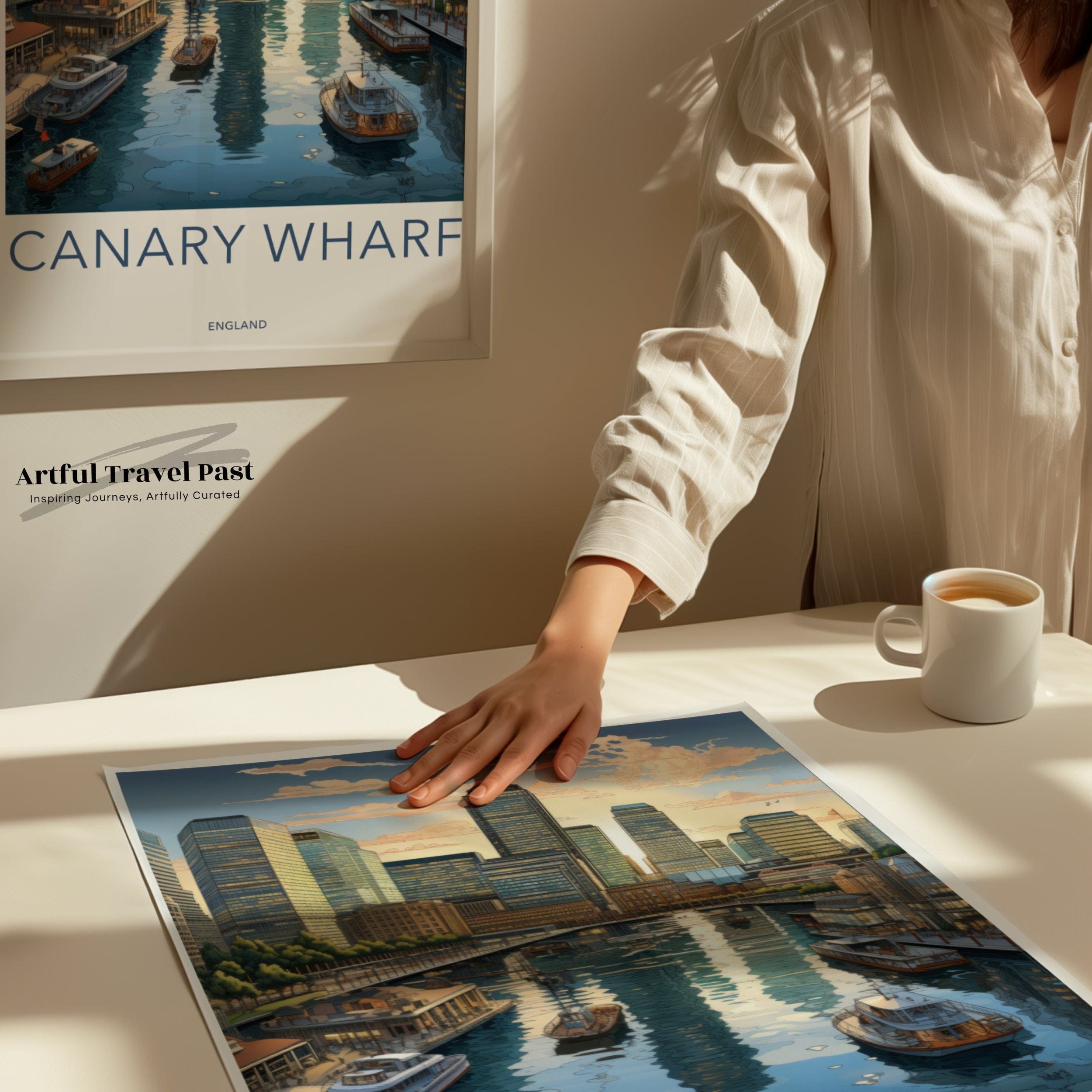 Wall Art Canary Wharf Poster | London Skyline | England Wall Art