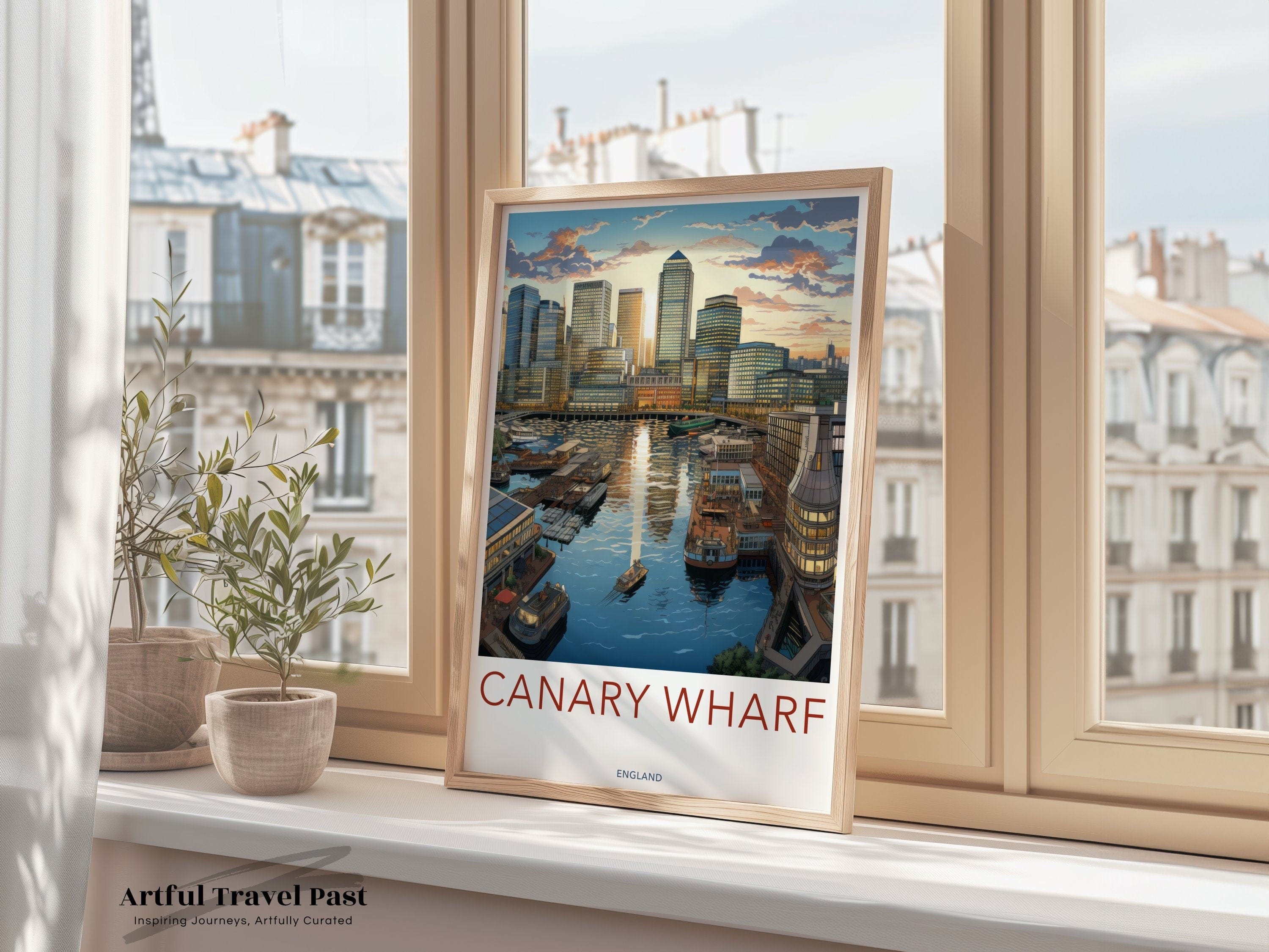 Wall Art Canary Wharf Poster | England Wall Art | UK Decor