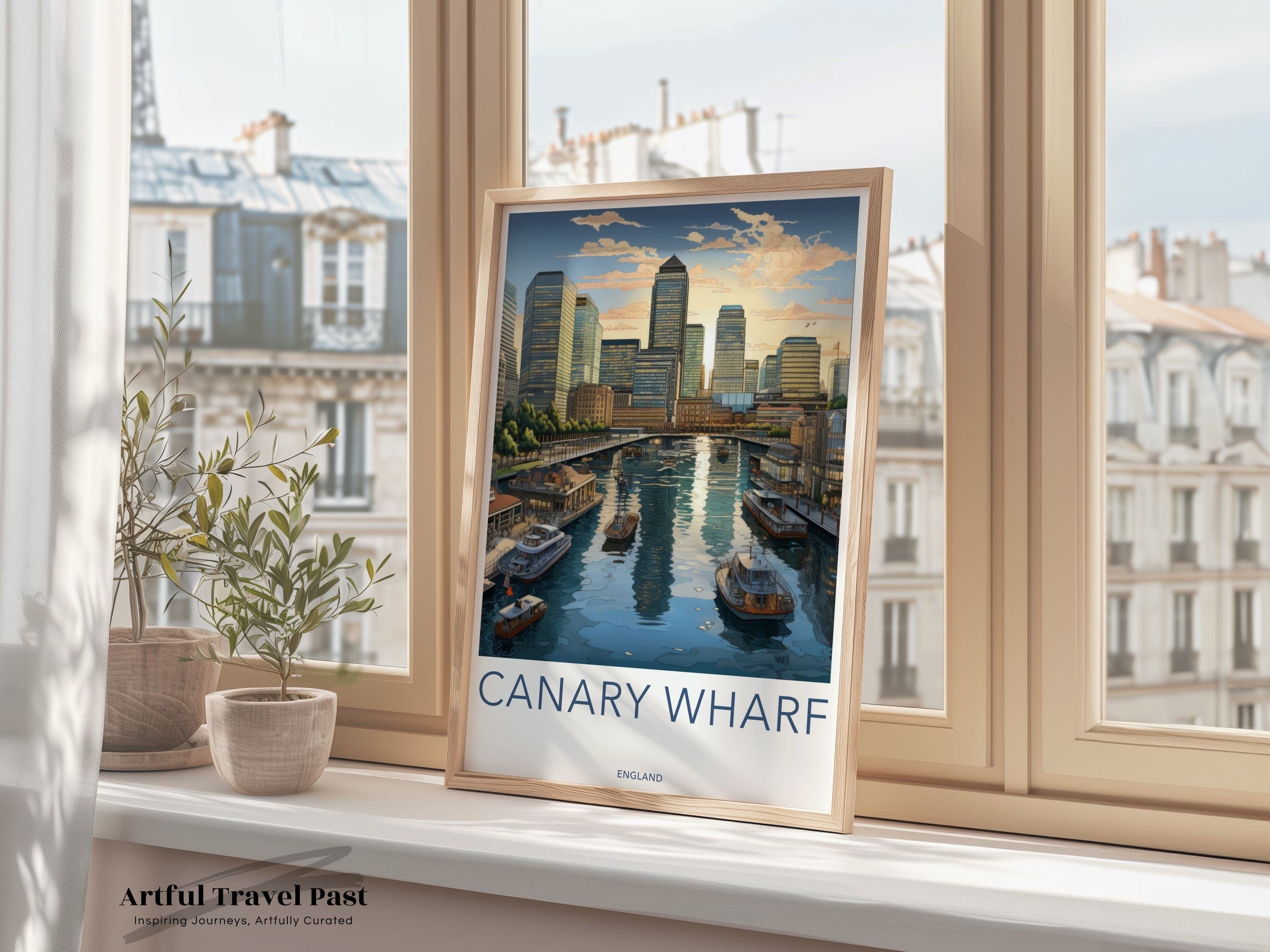 Wall Art Canary Wharf Poster | London Skyline | England Wall Art