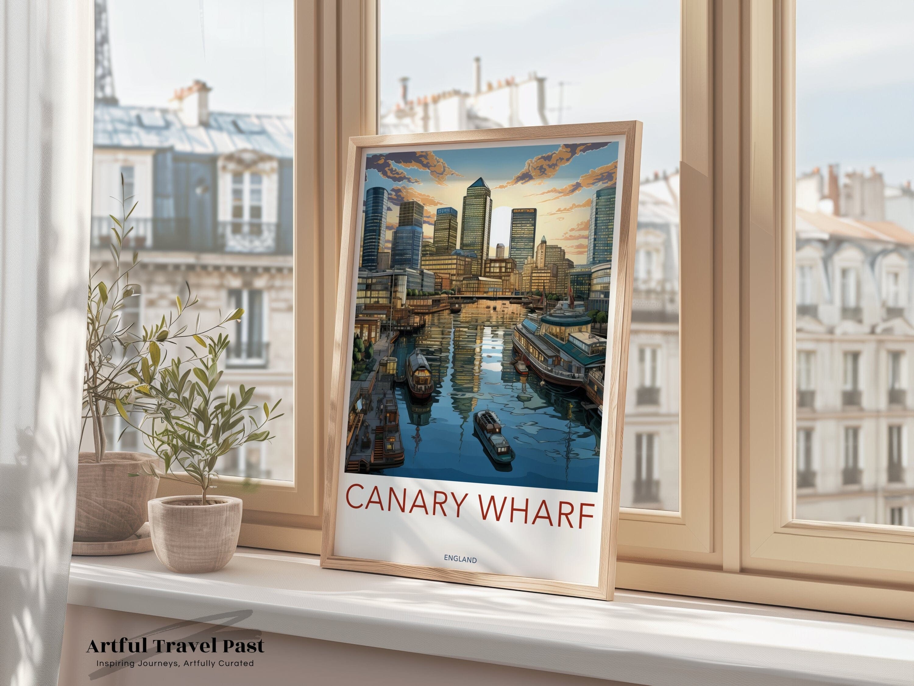 Wall Art Canary Wharf Poster | England Wall Art | UK Decor