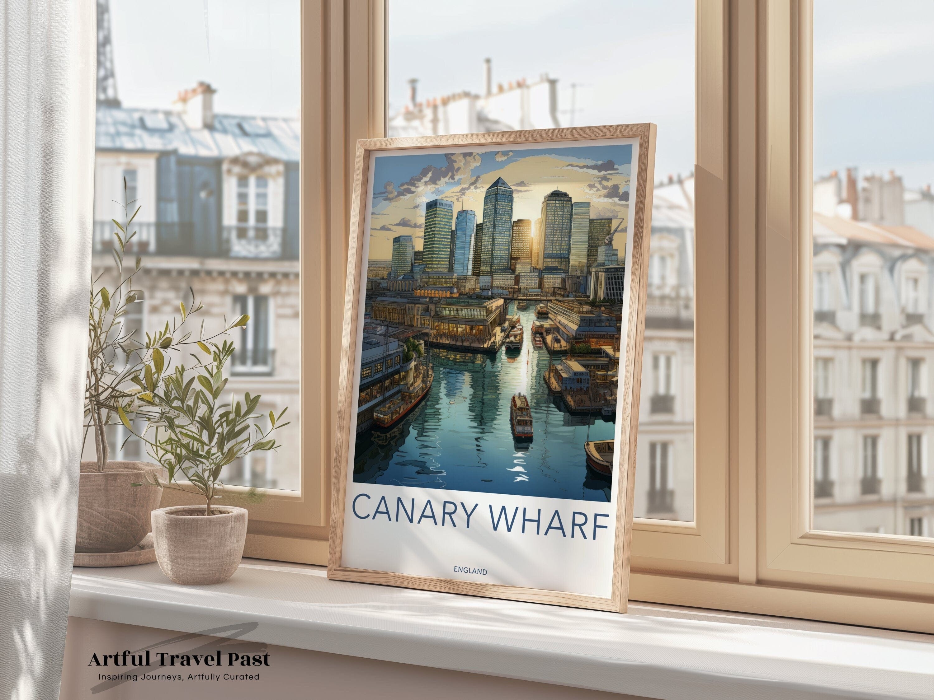 Wall Art Canary Wharf Poster | England Wall Art | UK Decor