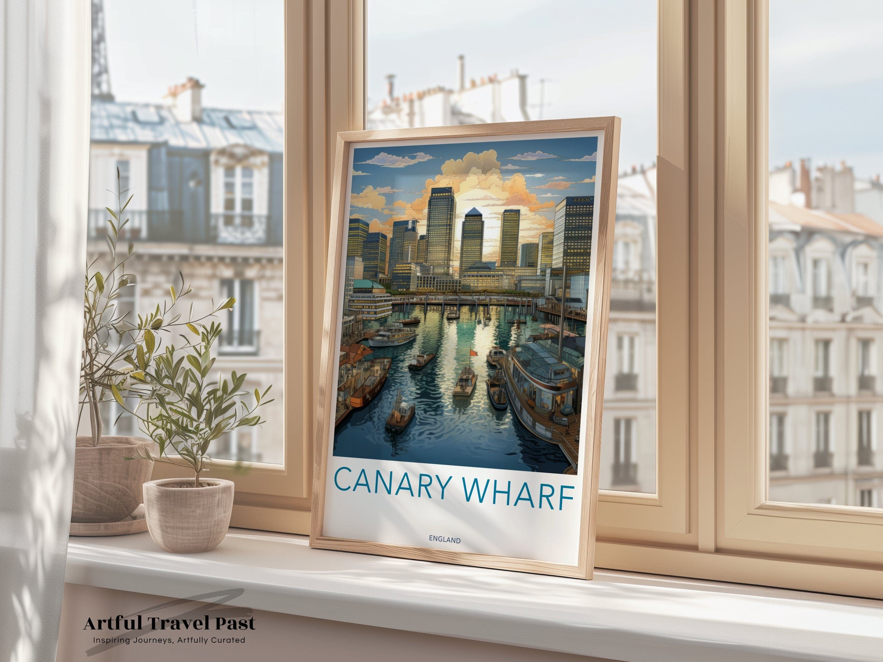 Wall Art Canary Wharf Poster | England Wall Art | UK Decor