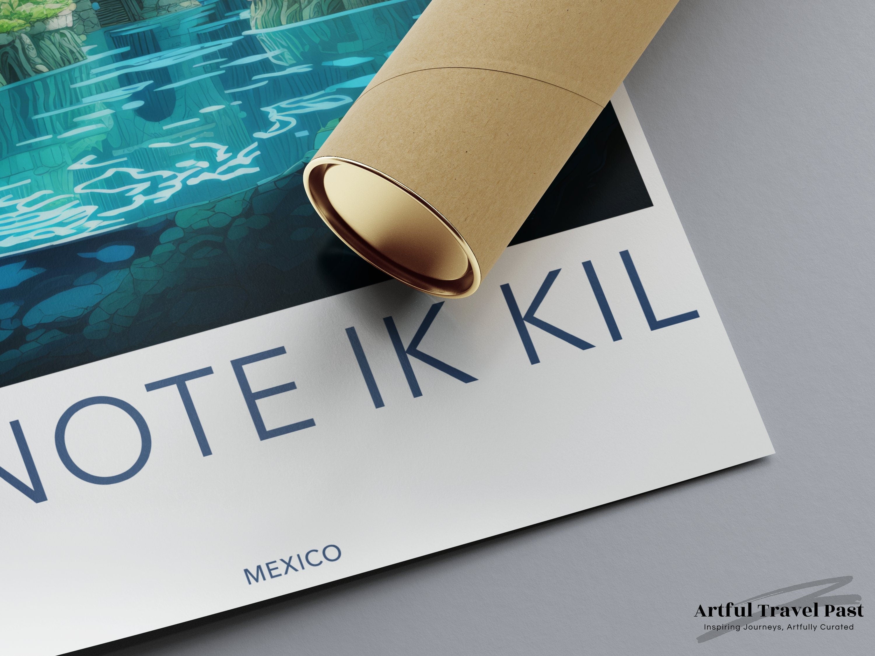 Cenote Ik Kil Wall Art, Mexico Travel Poster, Natural Beauty Print, Mexican Cave Art, Home Decor, Unique Wall Decor, Art Print