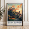 Edinburgh Castle, Scotland Wall Art, Scottish Landmark Illustration, Historic Edinburgh Print, Travel Poster, Home Decor, Gift Idea