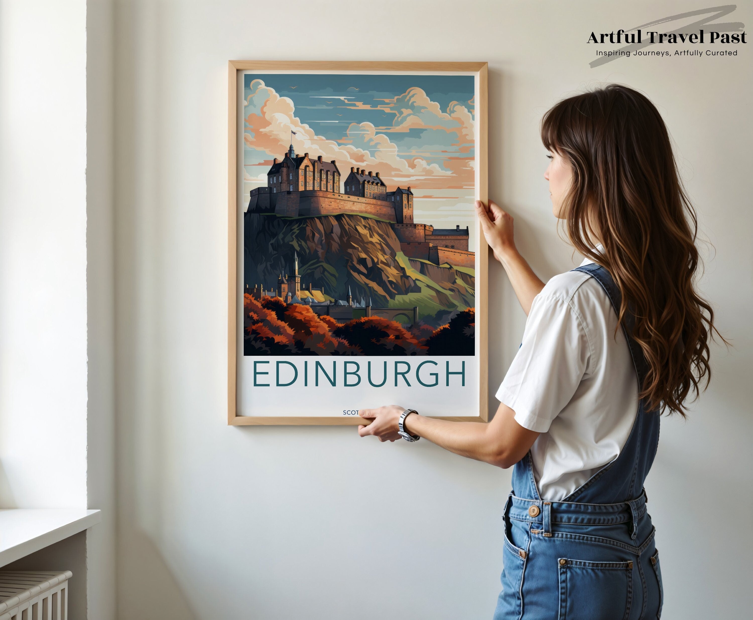 Edinburgh Castle Scotland Wall Art, Historical Landmark Poster, Scottish Heritage Decor, Travel Gift, Architecture Print, Home Decor