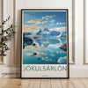 Jökulsárlón Wall Art, Iceland Lake Print, Glacial Lagoon Decor, Scandinavian Landscape Poster, Nature Photography, Glacier Reflection