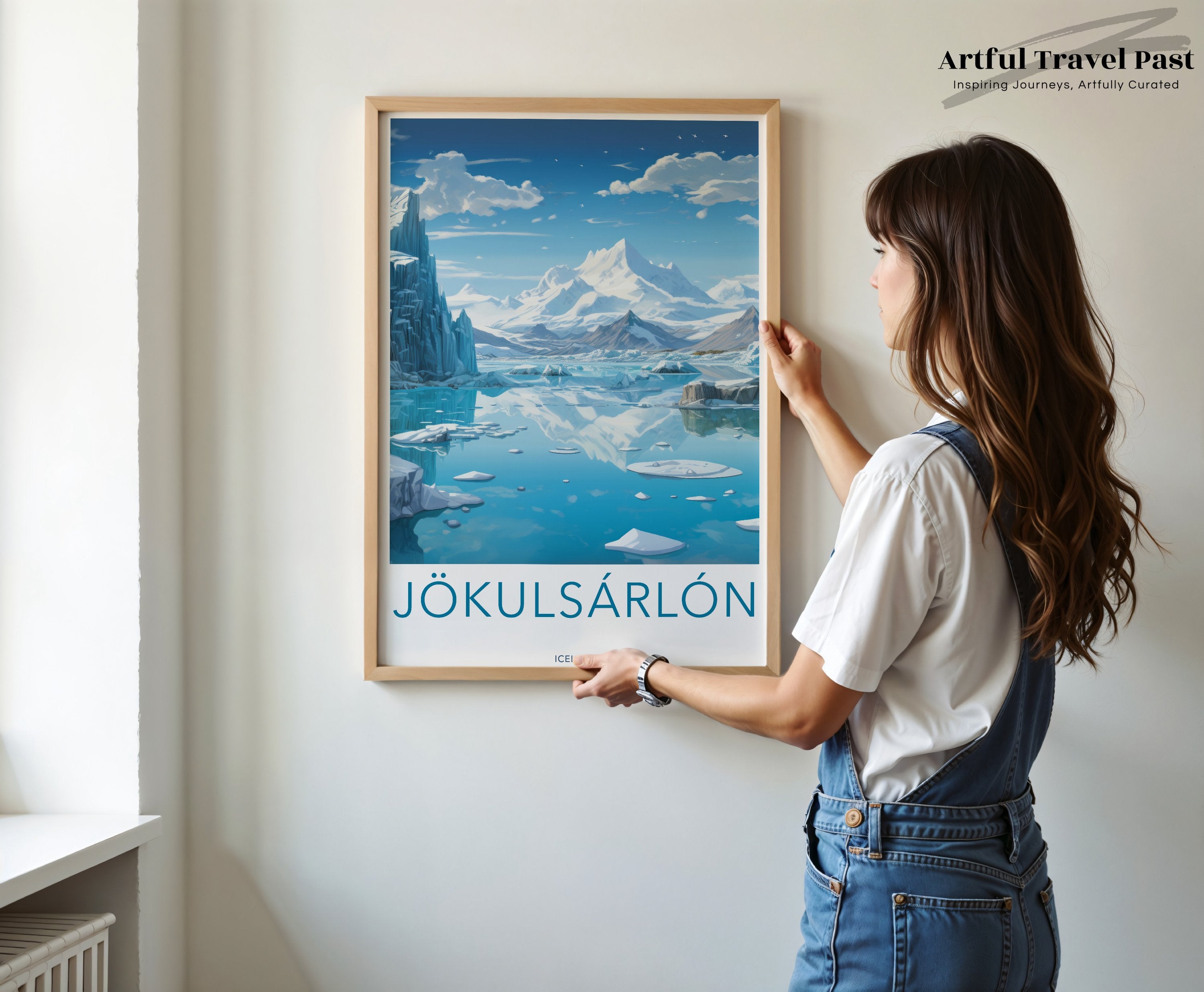 Jökulsárlón Wall Art, Iceland Scenic Poster, Nordic Landscape, Glacier Lagoon Print, Arctic Nature Decor, Travel Destination Artwork