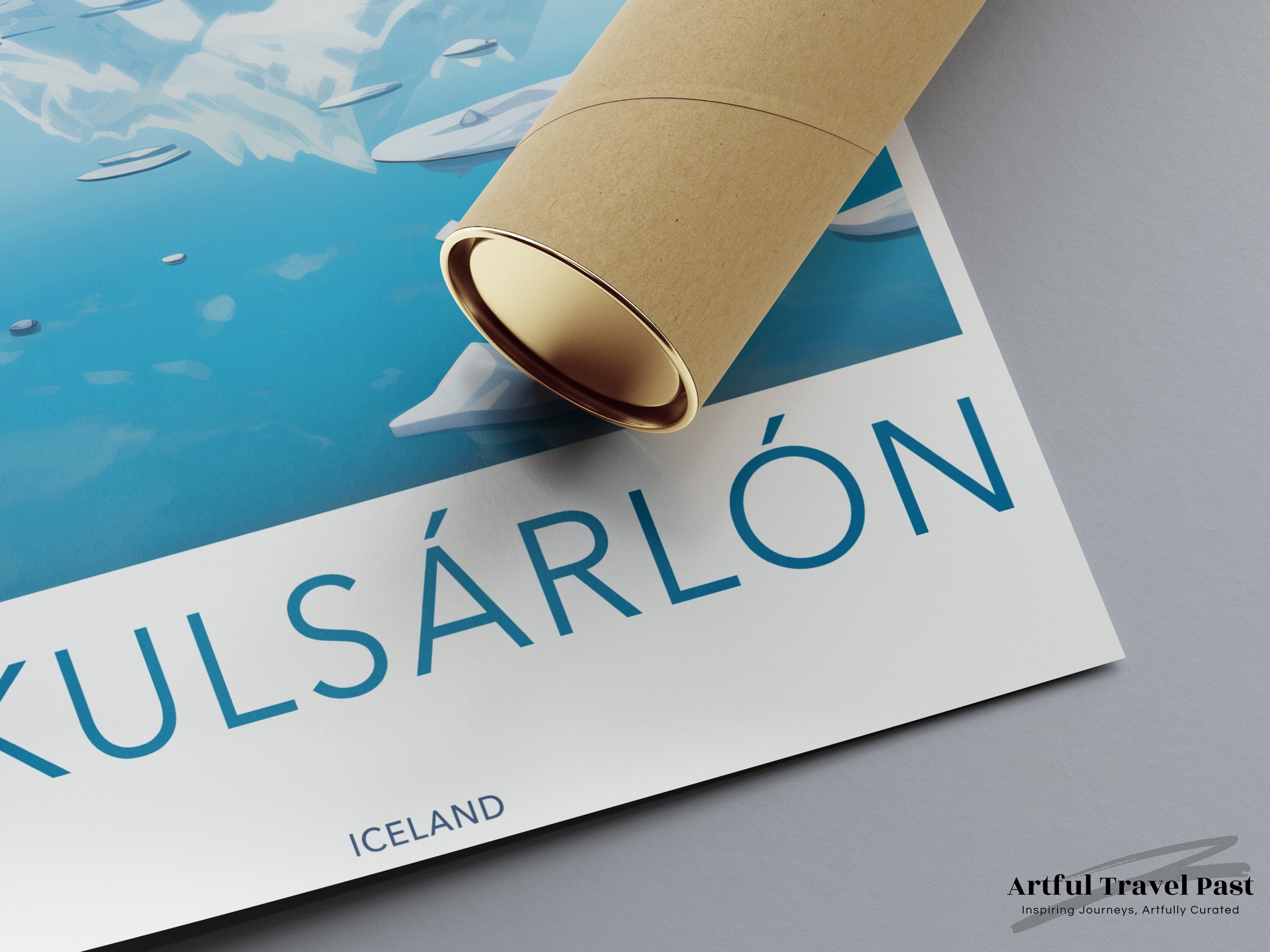 Jökulsárlón Wall Art, Iceland Scenic Poster, Nordic Landscape, Glacier Lagoon Print, Arctic Nature Decor, Travel Destination Artwork