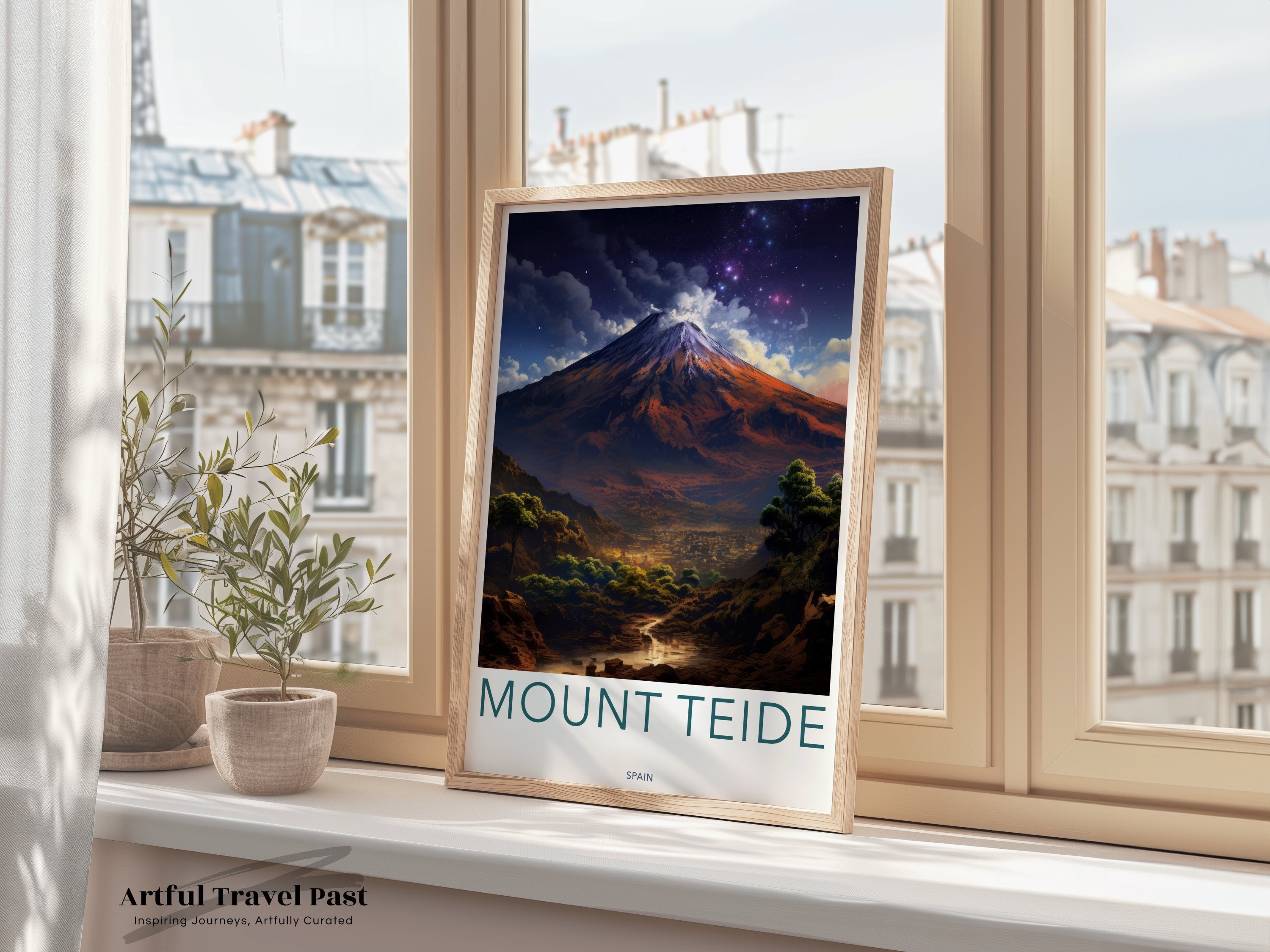 Mount Teide Wall Art, Spain Landscape Print, Scenic Mountain Poster, Stunning Nature Artwork, Beautiful Home Decor, Gift Idea