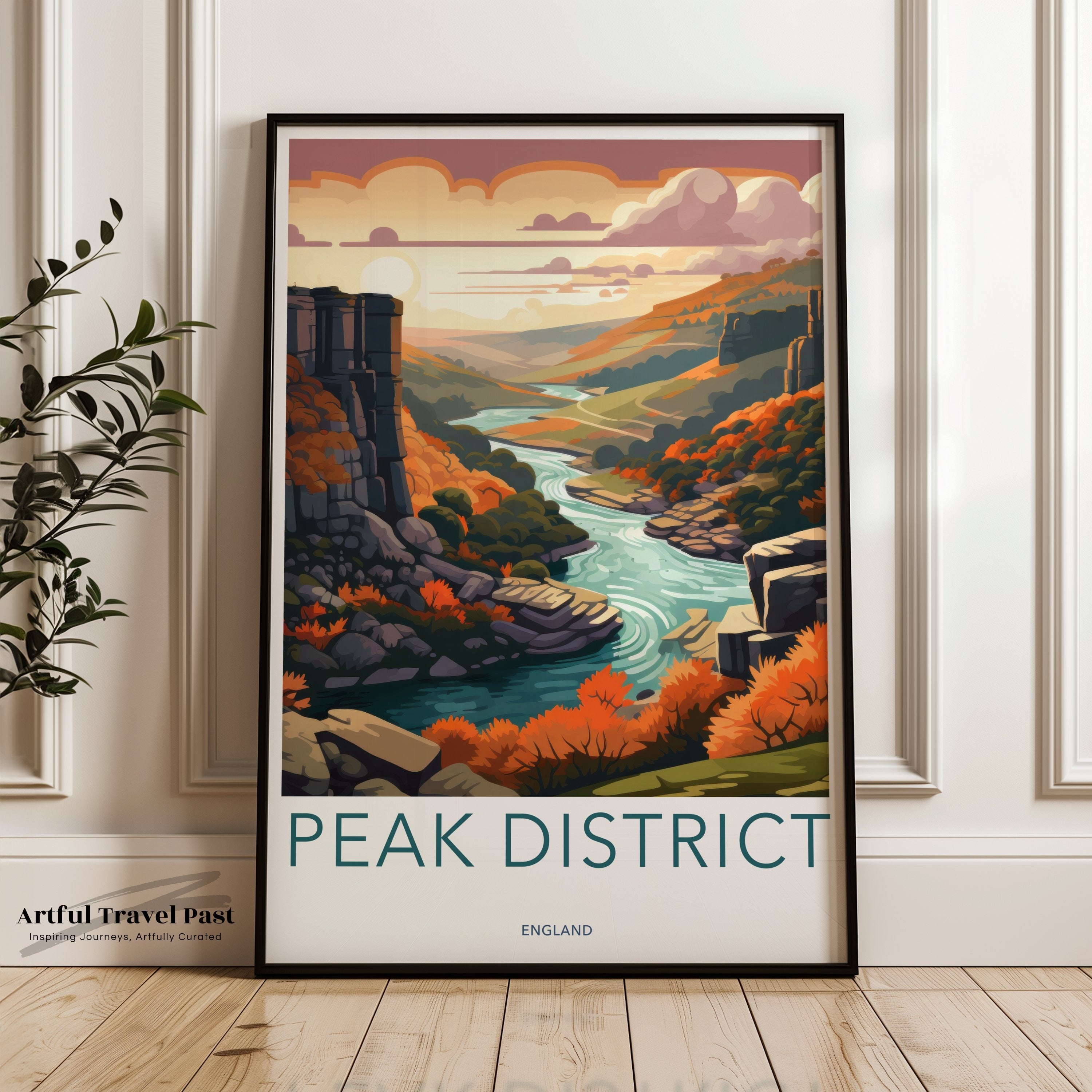 Peak District Wall Art, Scenic Landscape Print, England Travel Poster, Nature Decor, Home Decor, Travel Wall Art, Gift for Nature Lovers