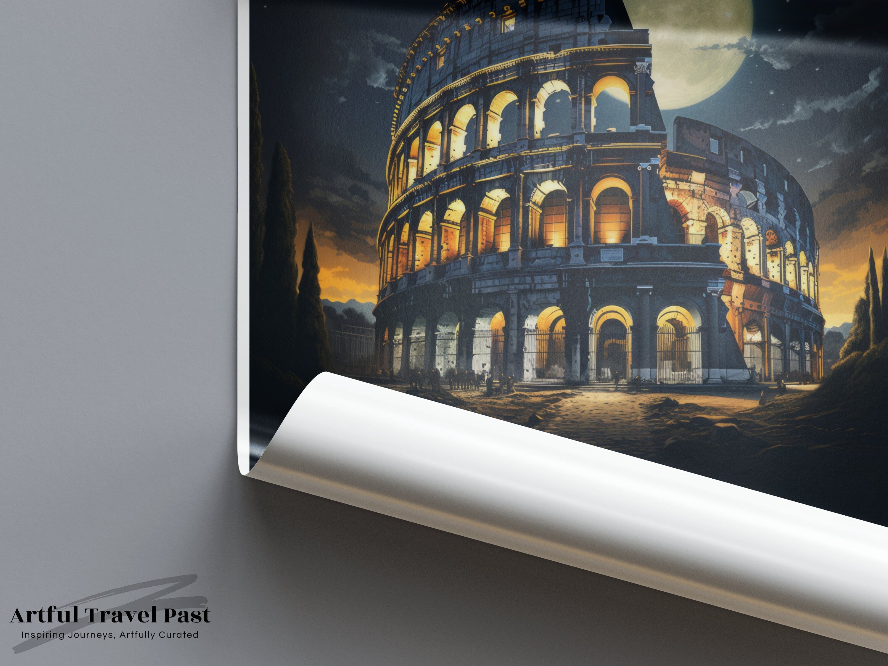 Rome Wall Art, Colosseum Poster, Italian Landmark Decor, Historical Rome Print, Travel Photography Wall Art, Architectural Wonders