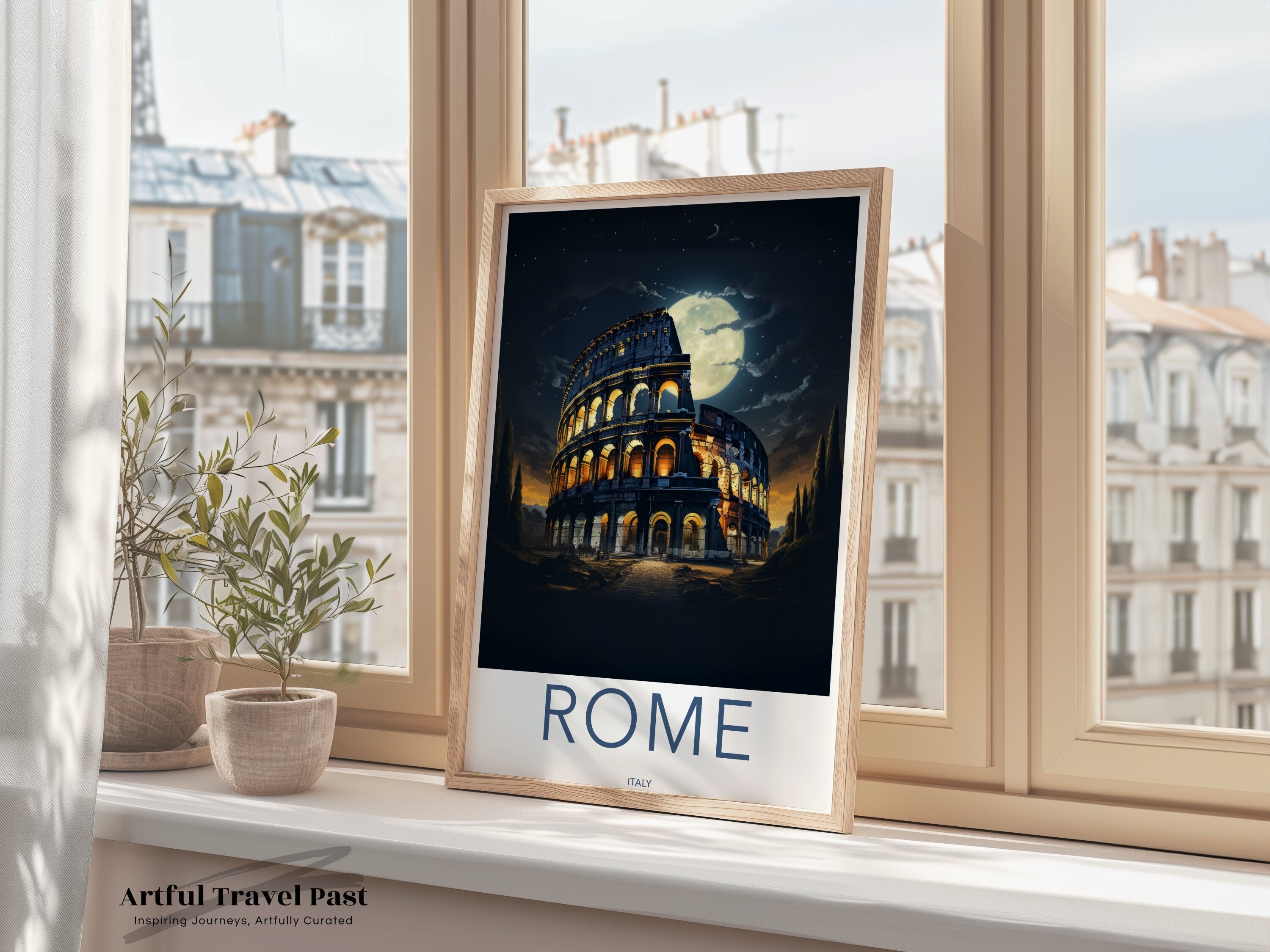 Rome Wall Art, Colosseum Poster, Italian Landmark Decor, Historical Rome Print, Travel Photography Wall Art, Architectural Wonders