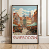 Swiebodzin Wall Art Print, Historic Town Print, Poland Travel Poster, European Architecture, Quaint Streets, Colorful Buildings