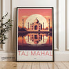 Taj Mahal Poster, India Wall Art, Historical Landmark Print, Architectural Wonders, Indian Culture Decor, Taj Mahal Illustration, Timeless