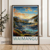 Scenic Waimangu Wall Art, Stunning New Zealand Landscape, Sunrise Over Thermal Valleys, Nature's Beauty in Your Home, Travel Decor